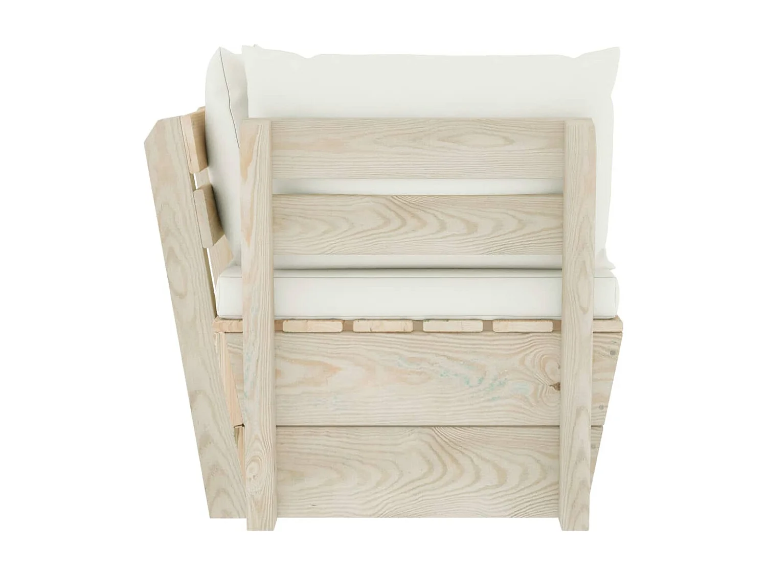 Canapé d'angle palette de jardin avec coussins Épicéa imprégné FR62371