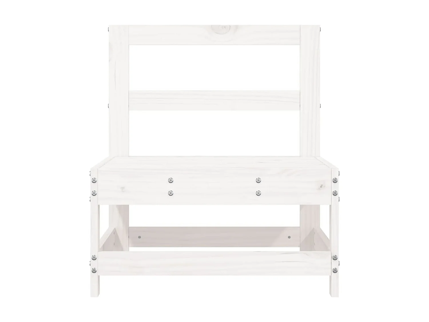 Canapés centraux de jardin 2 pcs blanc bois de pin massif FR16538