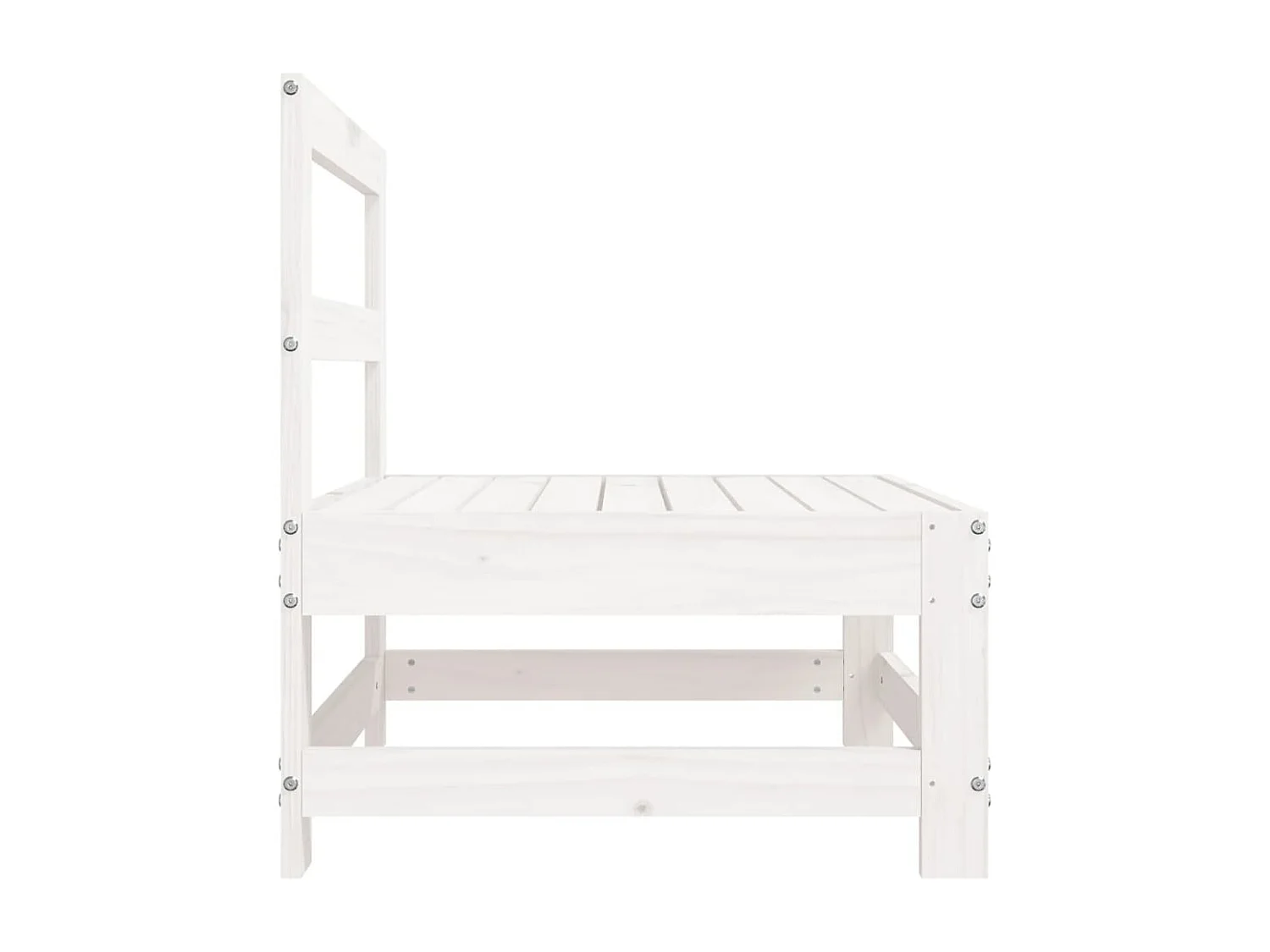 Canapés centraux de jardin 2 pcs blanc bois de pin massif FR16538