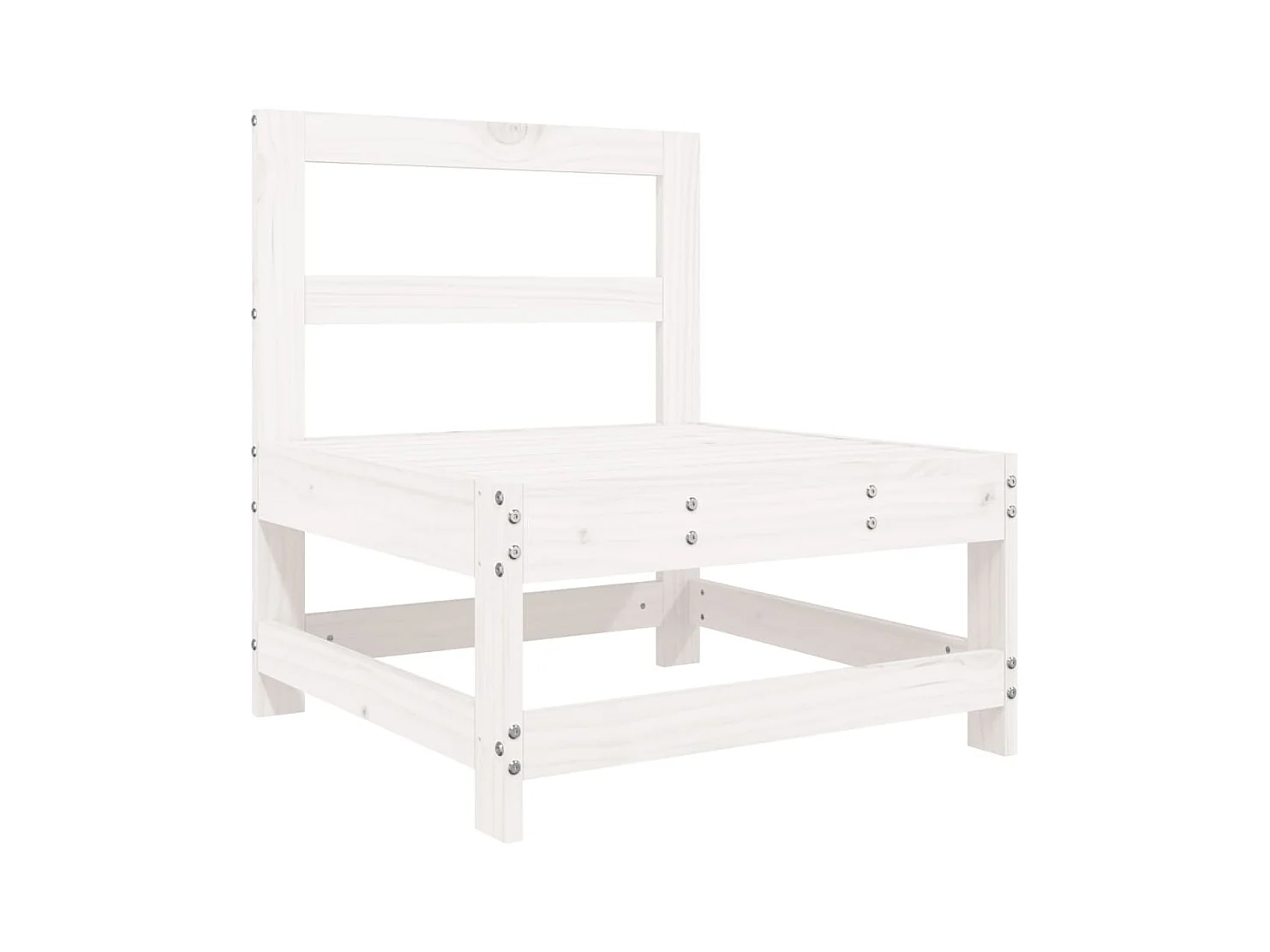 Canapés centraux de jardin 2 pcs blanc bois de pin massif FR16538