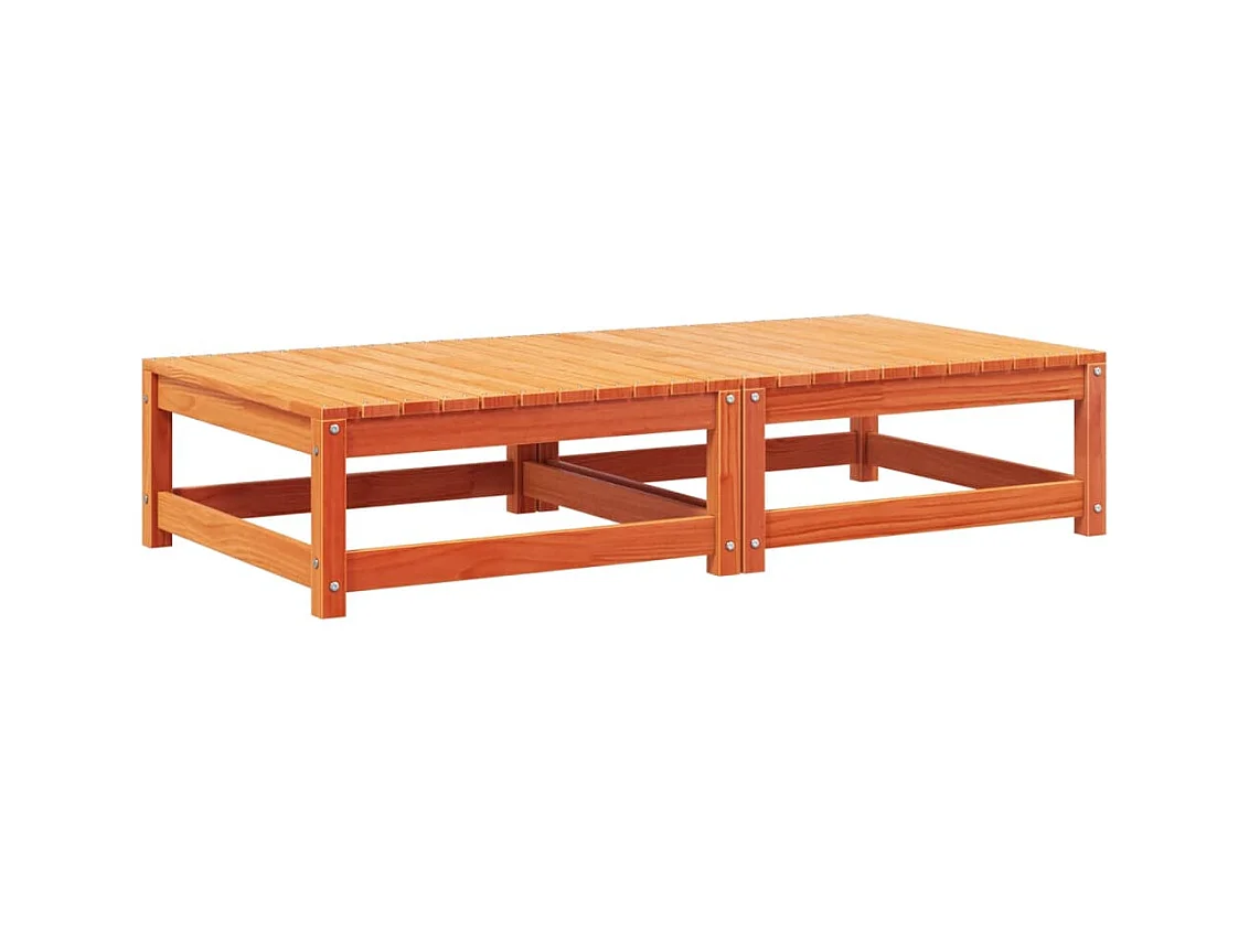 Canapé de jardin - Repose-pieds de jardin avec coussins 2 pcs bois massif pin FR95322
