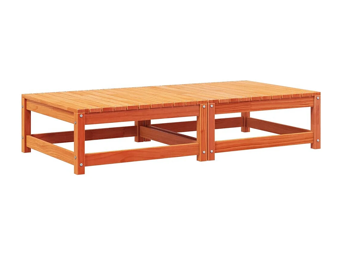 Canapé de jardin - Repose-pieds de jardin avec coussins 2 pcs bois massif pin FR95322