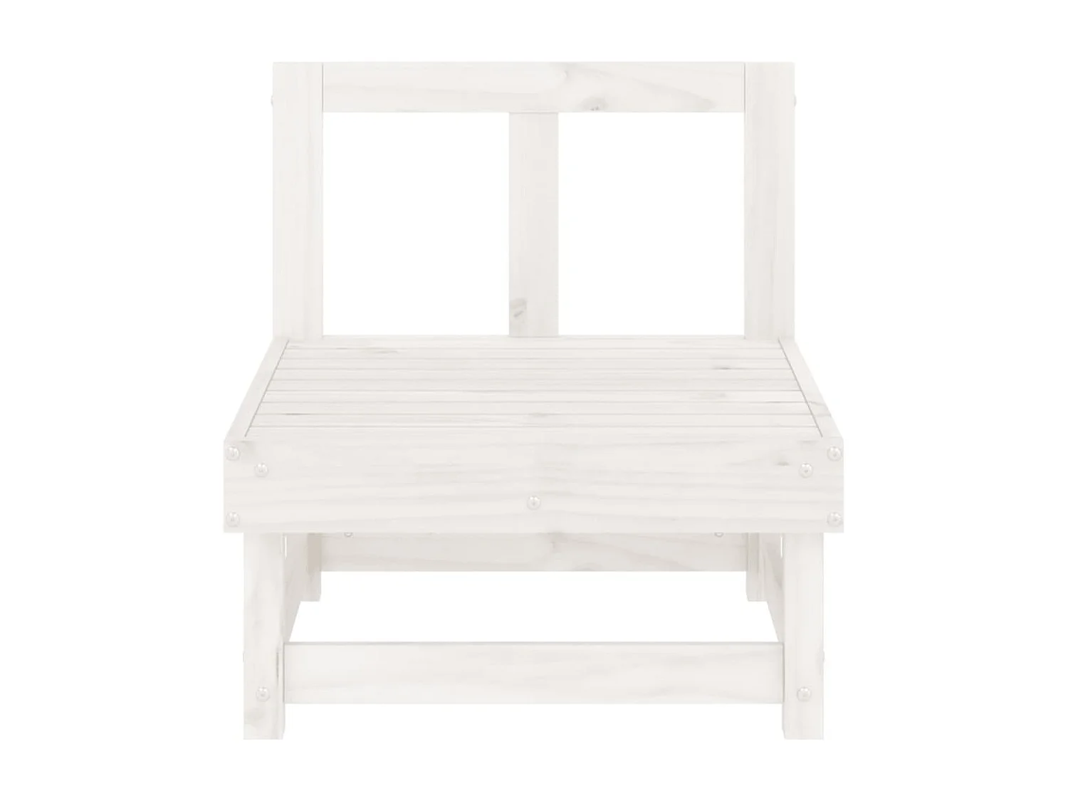 Canapés centraux de jardin 2 pcs blanc bois de pin massif FR50185