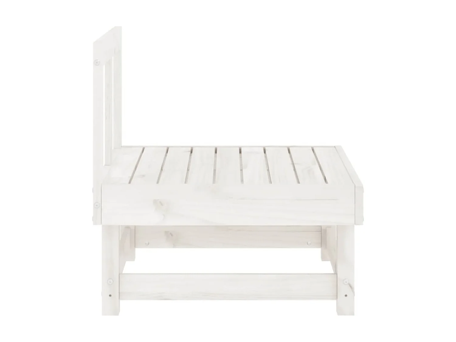 Canapés centraux de jardin 2 pcs blanc bois de pin massif FR50185