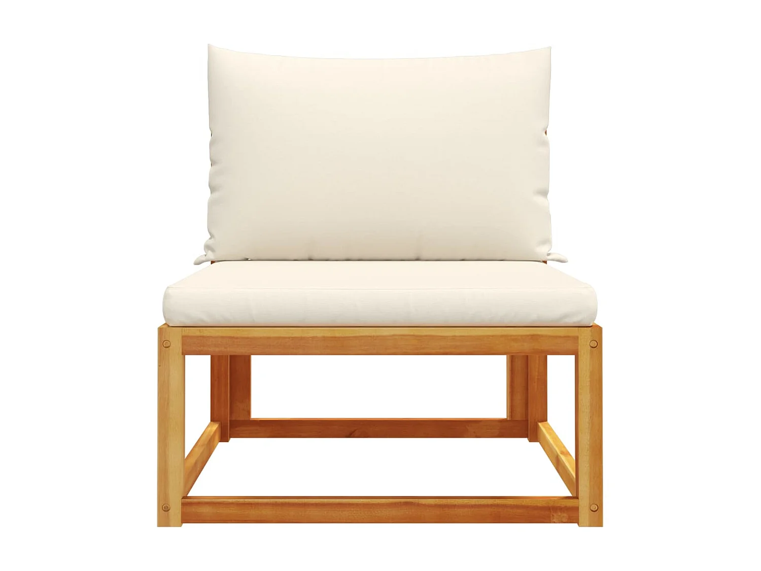 Canapé de jardin sans accoudoirs coussins bois massif d'acacia FR852043