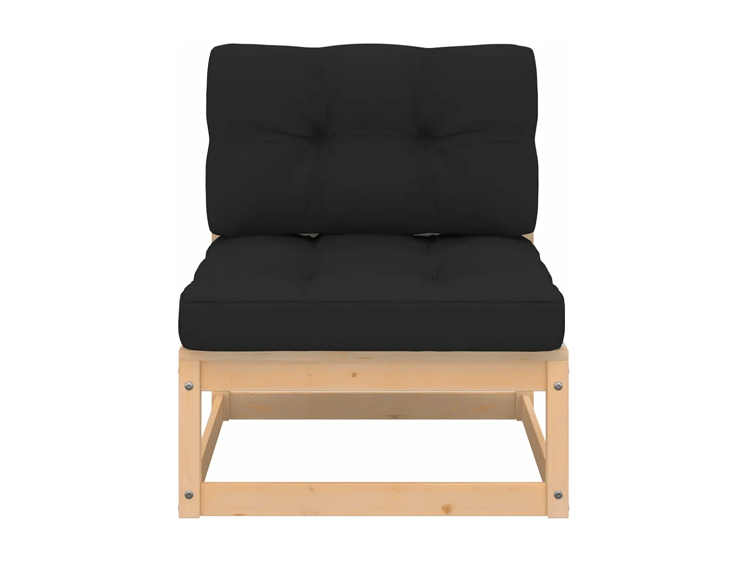 Sofá central para jardín y cojines madera maciza acacia ES185902