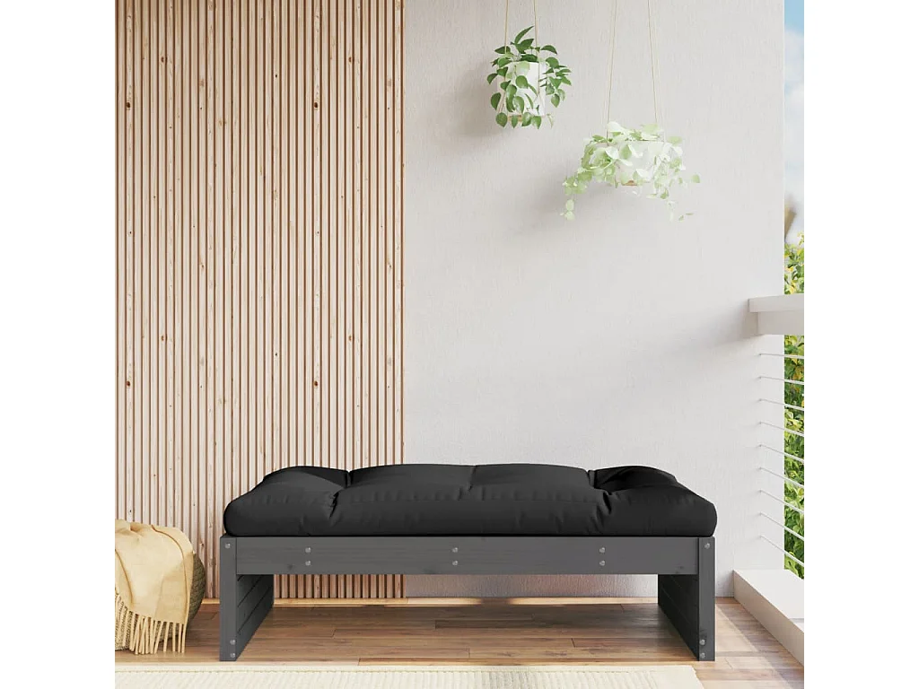 Canapé de jardin - Repose-pied de jardin 120x80 cm gris bois de pin massif FR70504