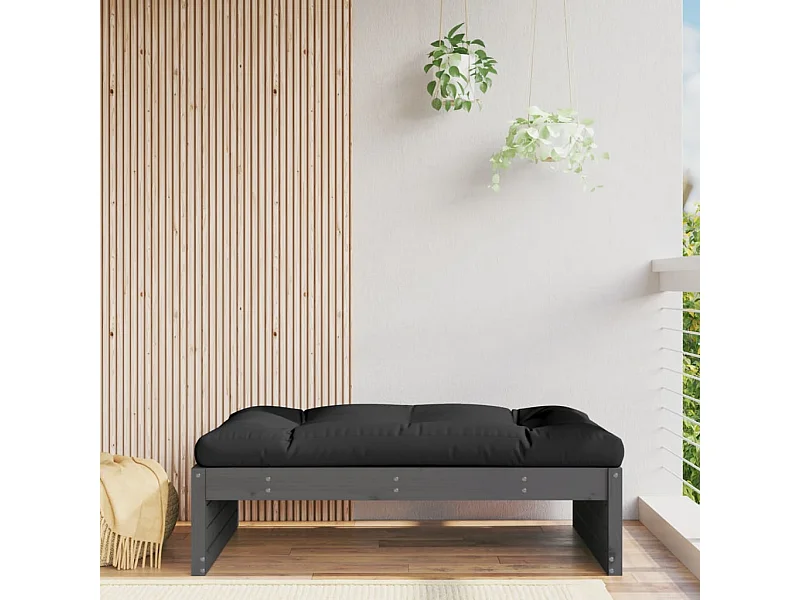 Canapé de jardin - Repose-pied de jardin 120x80 cm gris bois de pin massif FR70504