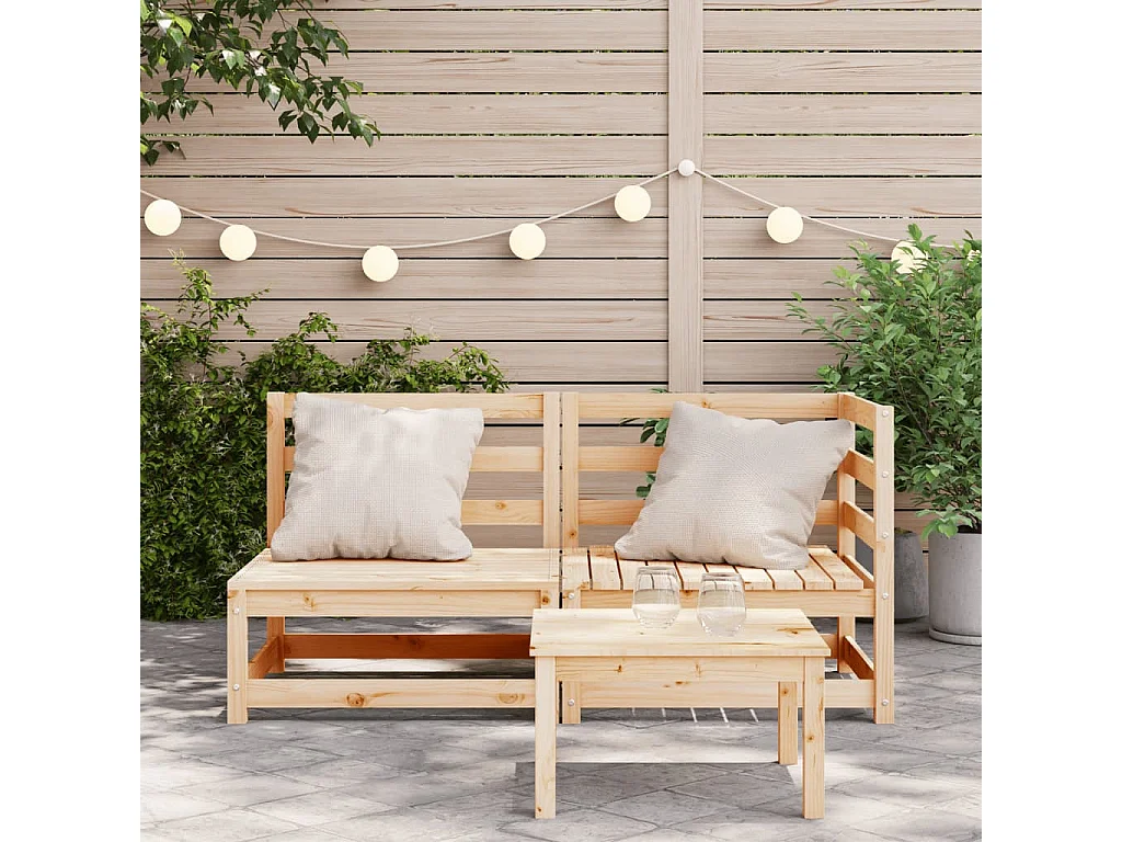 Tuinbank 2-zits massief grenenhout BE667643