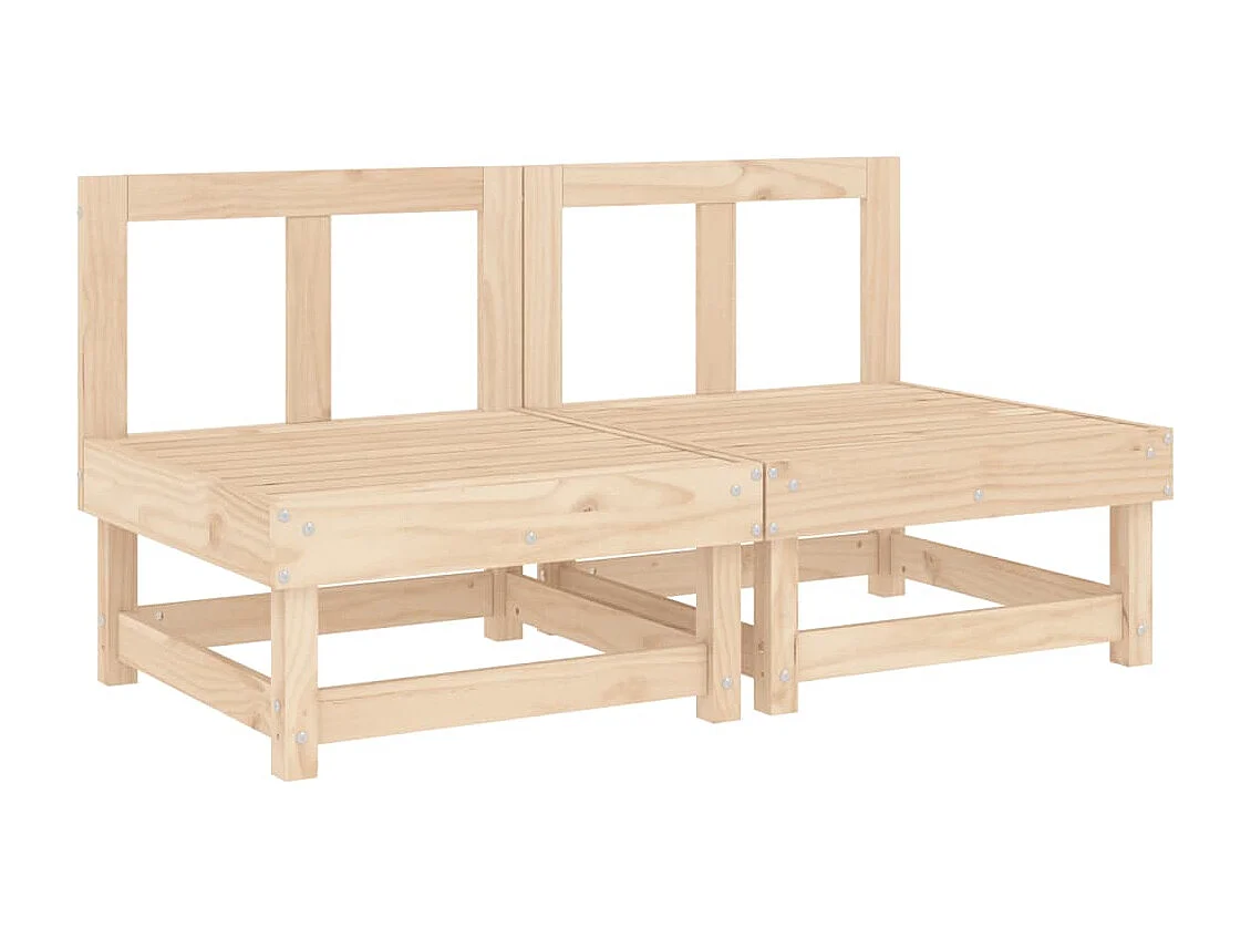 Canapés centraux de jardin 2 pcs bois de pin massif FR15533