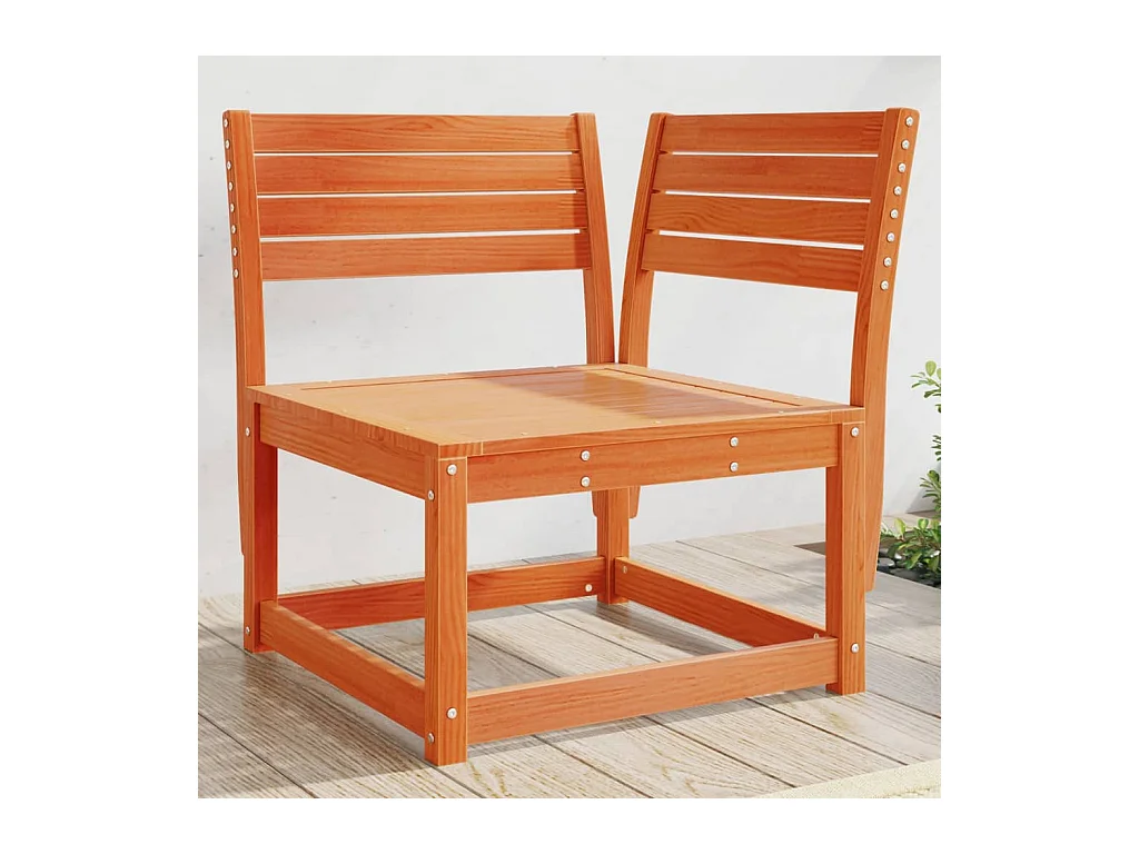 Canapé d'angle de jardin cire marron 73x73x78cm bois pin massif FR213923