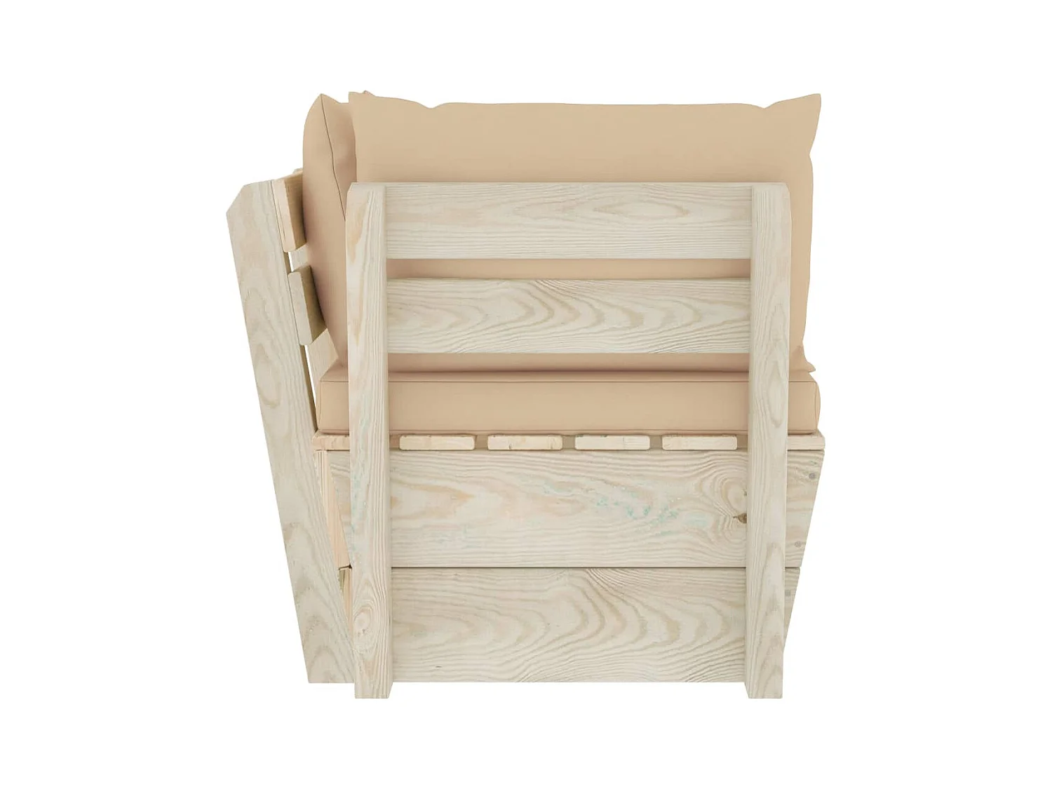 Canapé d'angle palette de jardin avec coussins Épicéa imprégné FR54757