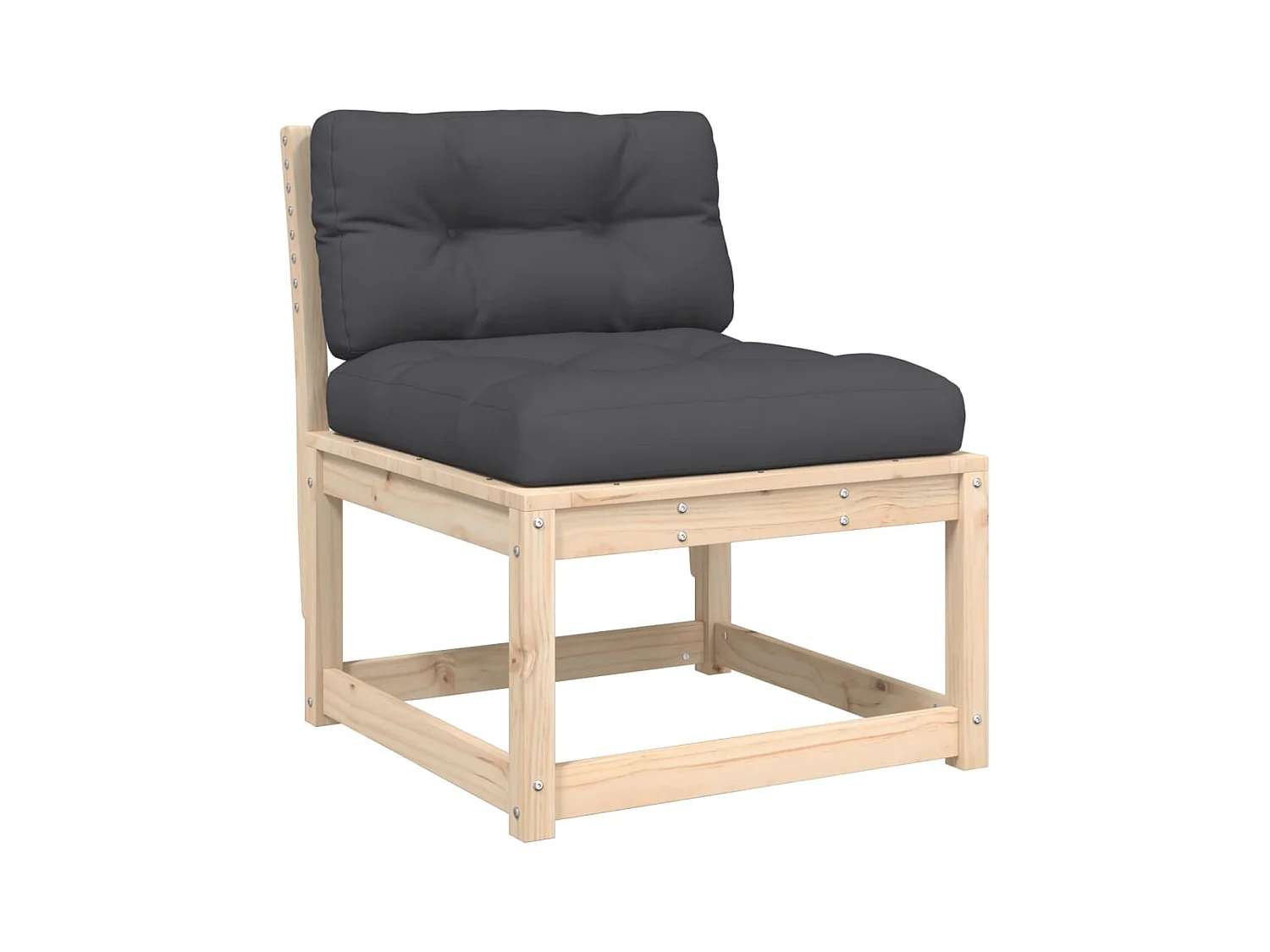 Lot de 2 Canapés de jardin avec coussinspcs bois de pin massif FR992983