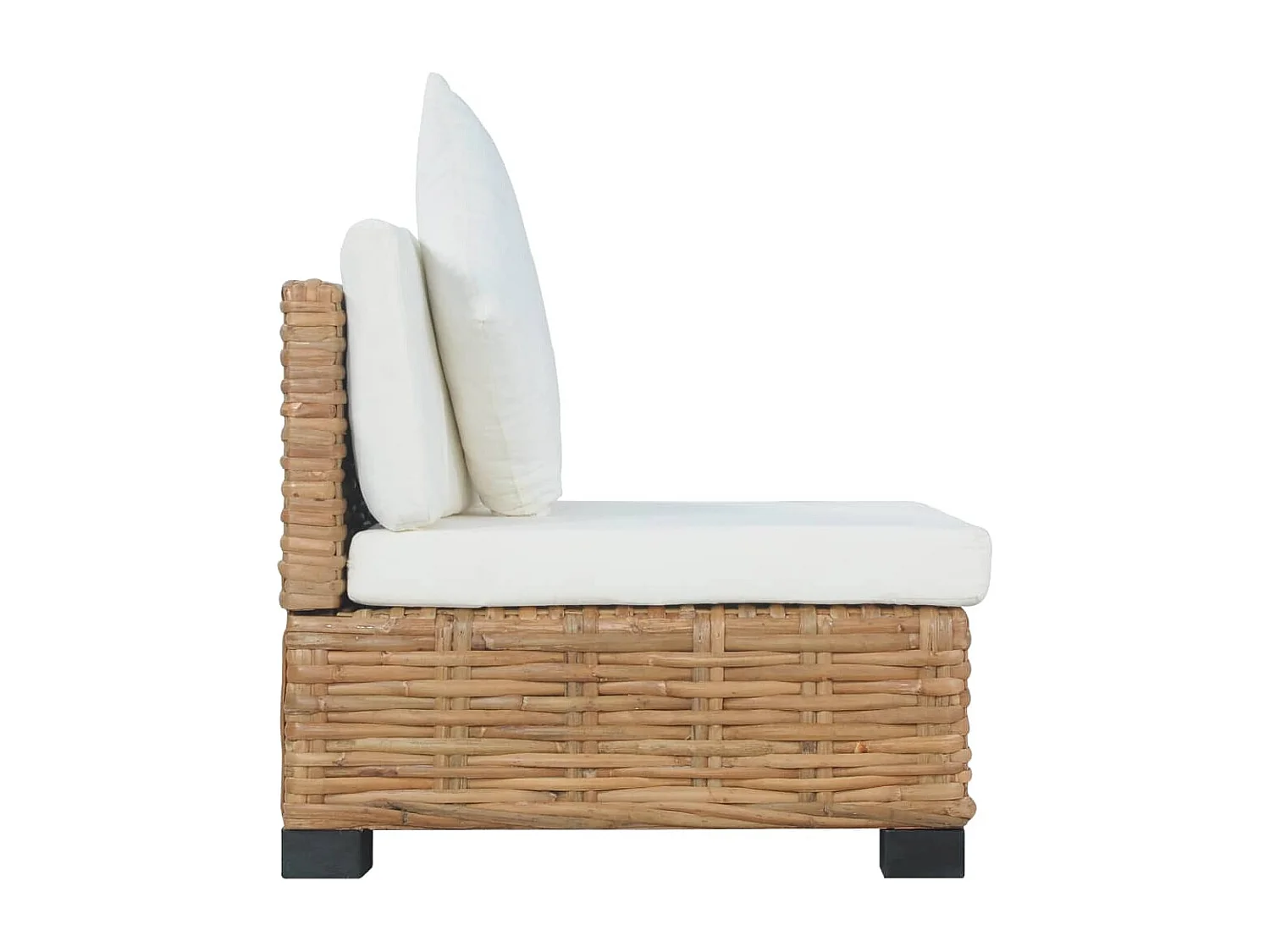 Canapé sans accoudoirs avec coussins Rotin naturel FR27213