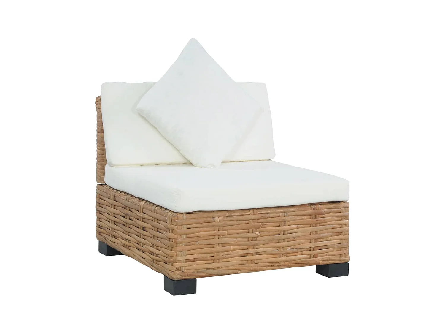 Canapé sans accoudoirs avec coussins Rotin naturel FR27213