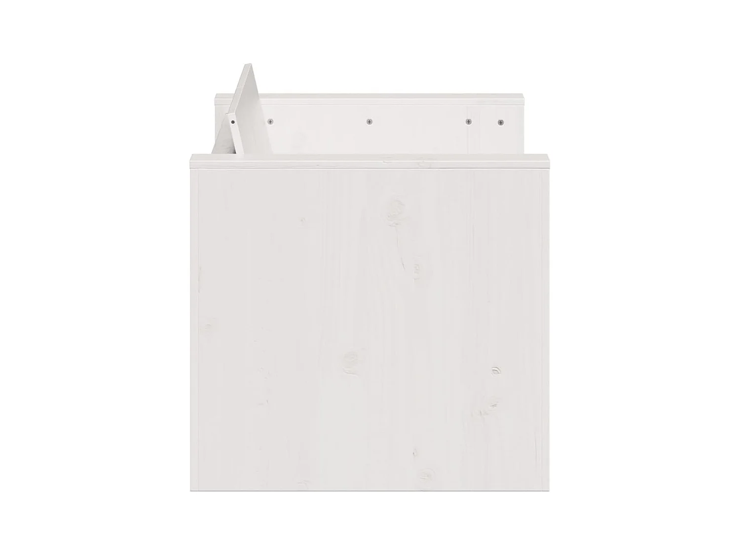 Canapé de jardin 2 places blanc 134x60x62 cm bois de pin massif FR168483