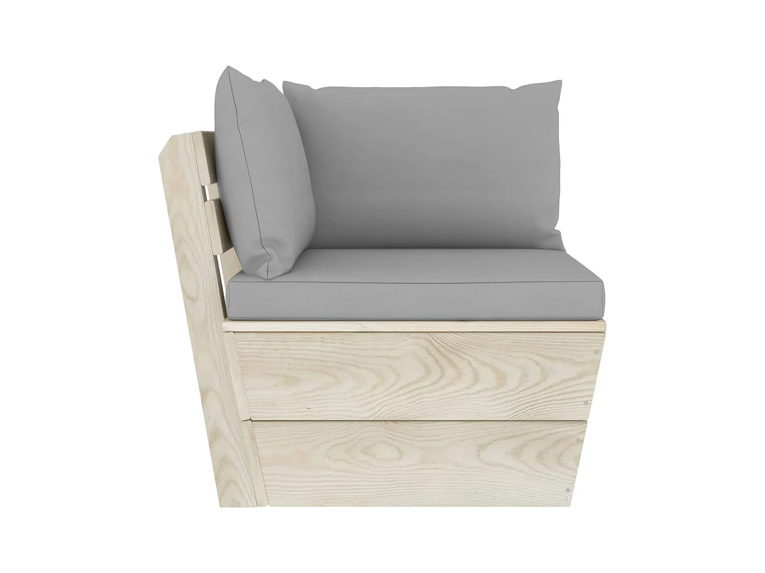 Canapé d'angle palette de jardin avec coussins Épicéa imprégné FR32775