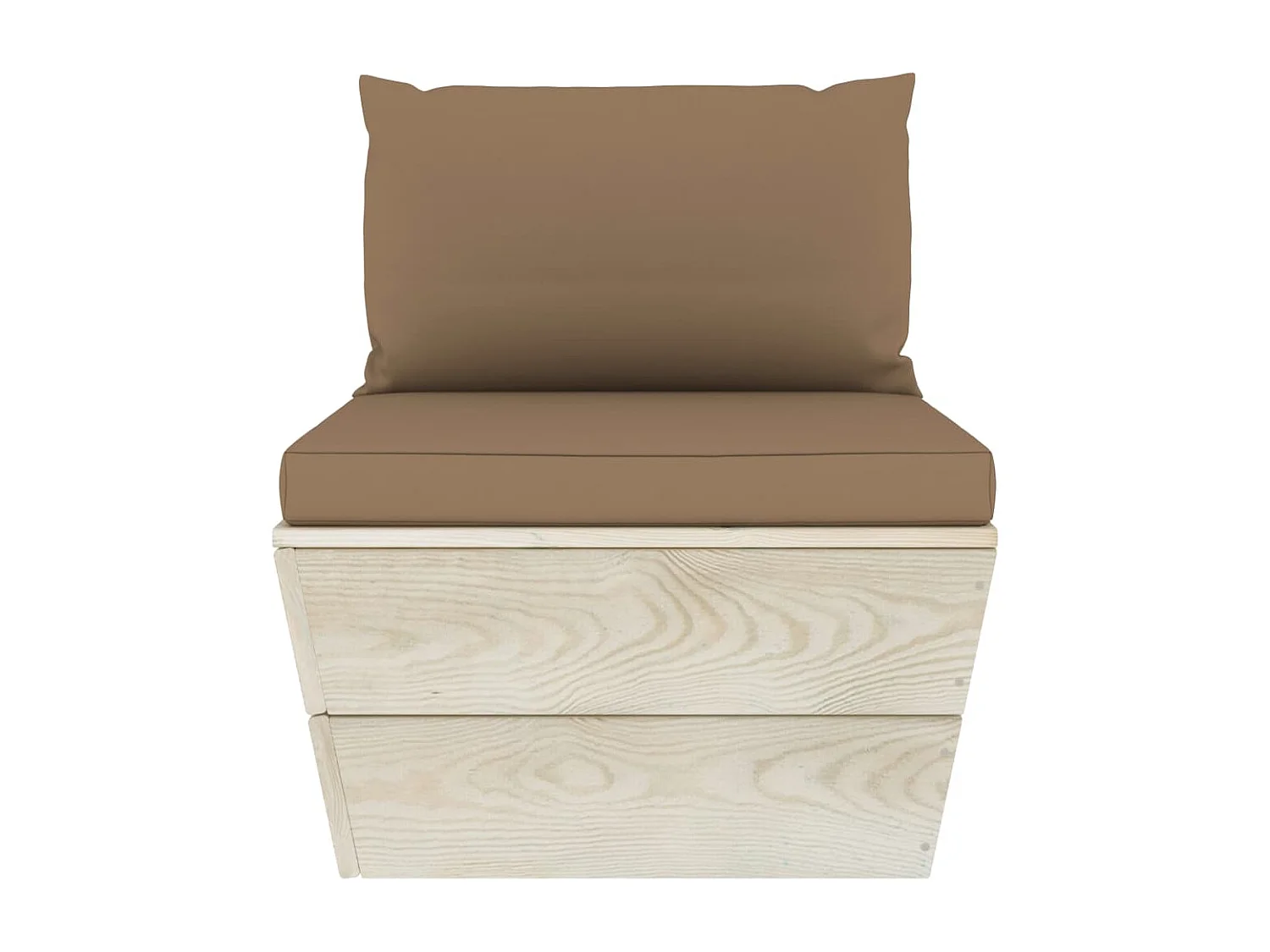 Canapé central palette de jardin avec coussins Épicéa imprégné FR14367