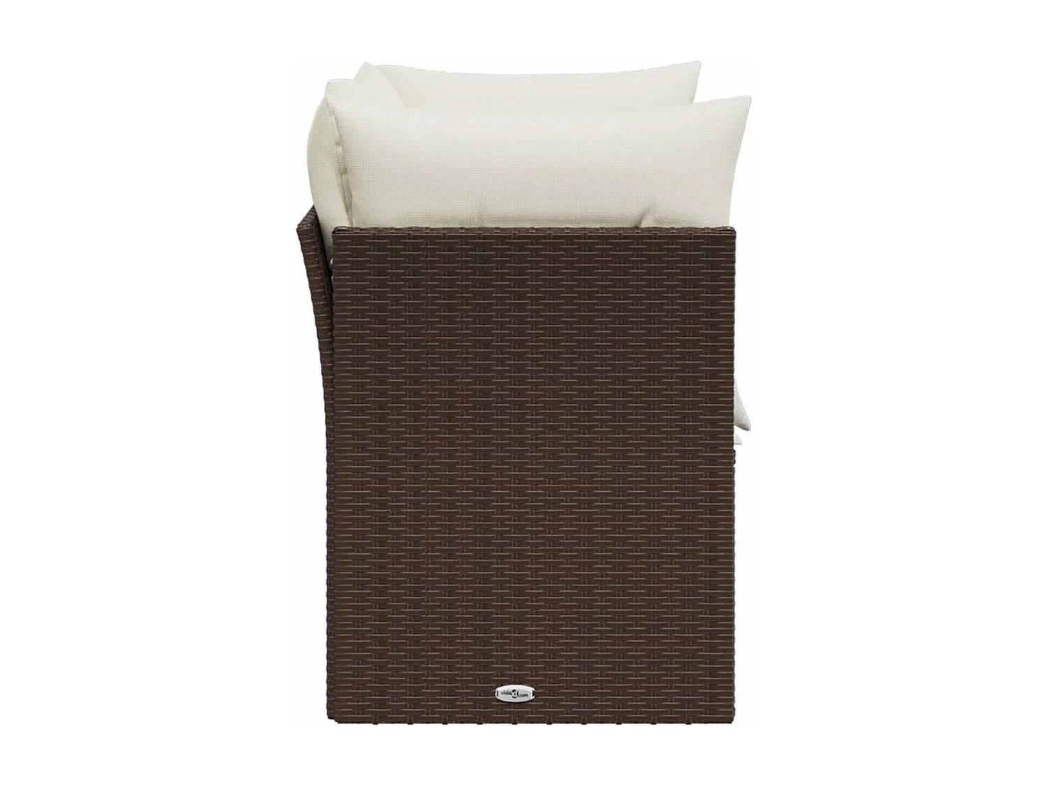 Canapé de jardin avec coussins 2 places marron résine tressée FR945200