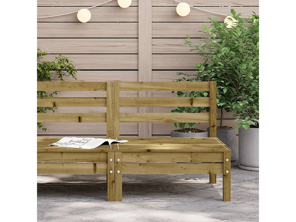 Canapé de jardin sans accoudoirs bois pin imprégné FR39445