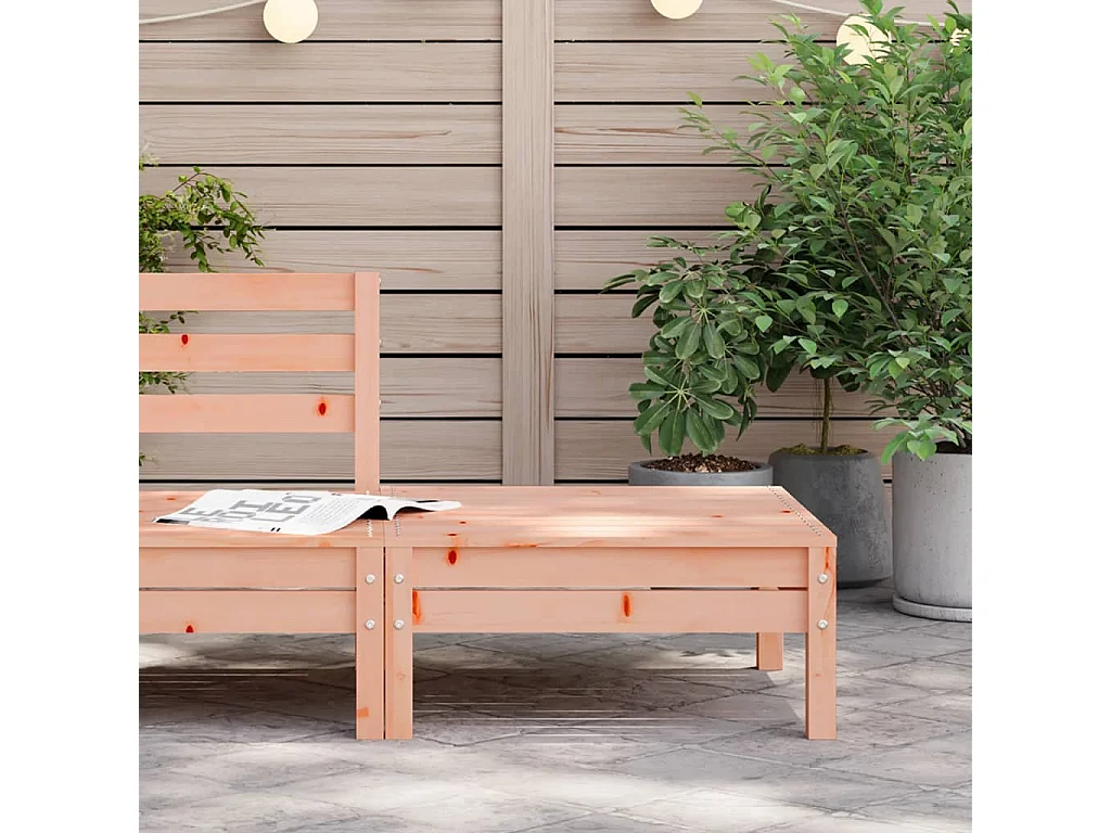 Canapé de jardin - Repose-pied de jardin massif de douglas FR19412