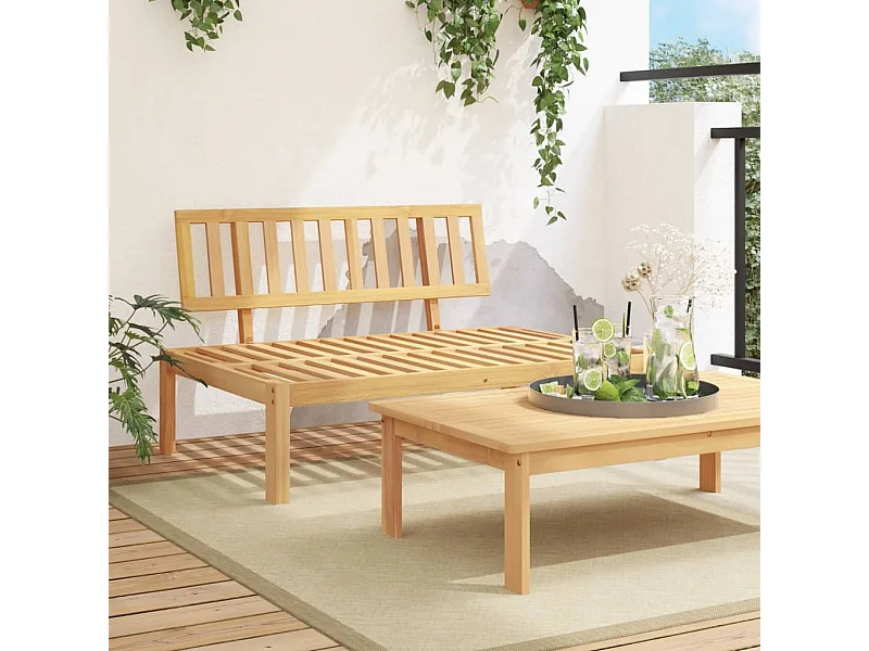 Sofá central de palets para jardín madera maciza de acacia ES670937