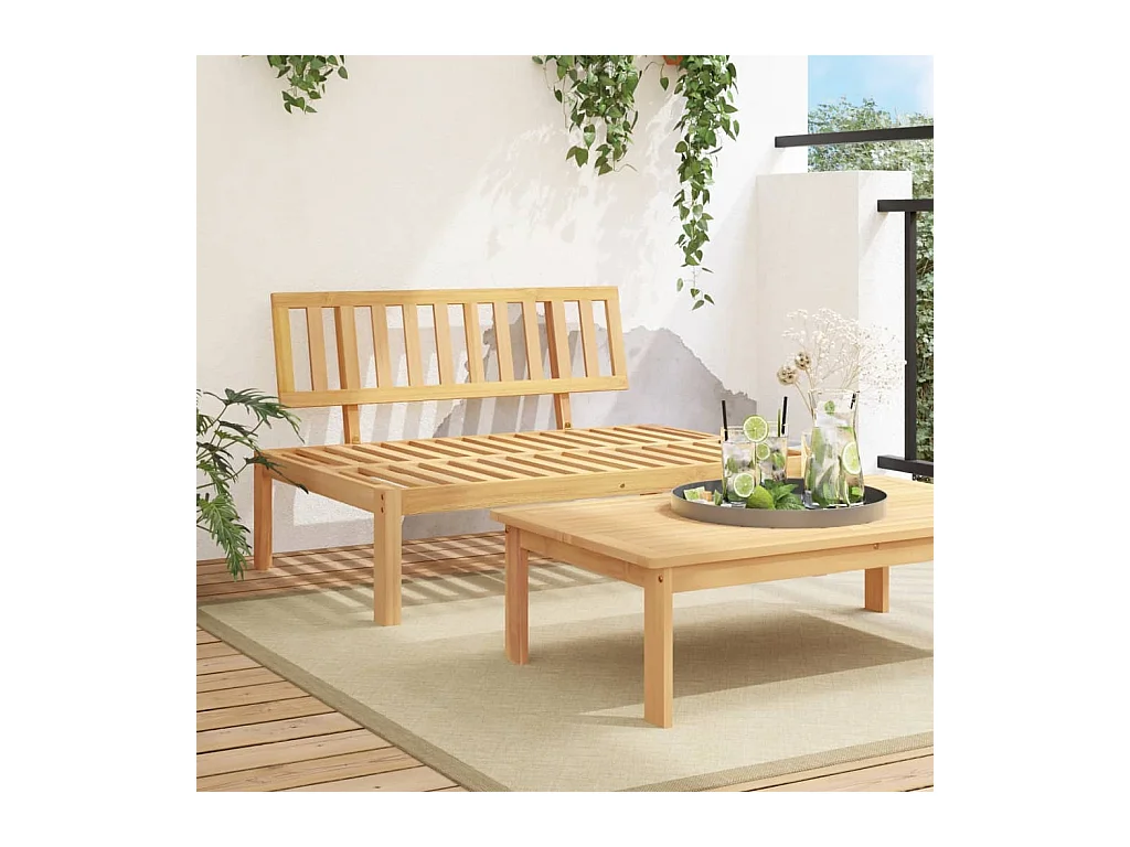 Canapé central palette de jardin bois massif d'acacia FR693501
