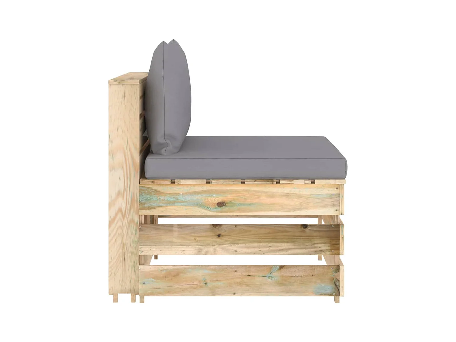 Canapé central sectionnel avec coussins Bois imprégné de vert FR64081