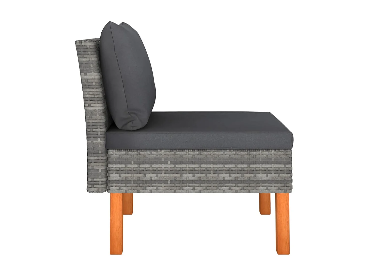 Canapés centraux 3 pcs Résine tressée et bois d'eucalyptus FR78707