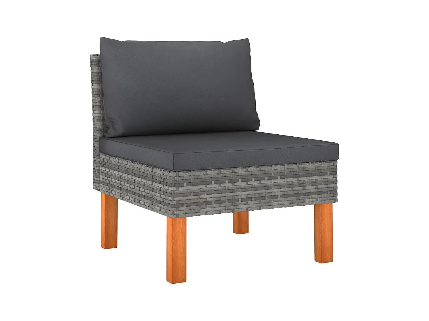 Canapés centraux 3 pcs Résine tressée et bois d'eucalyptus FR78707