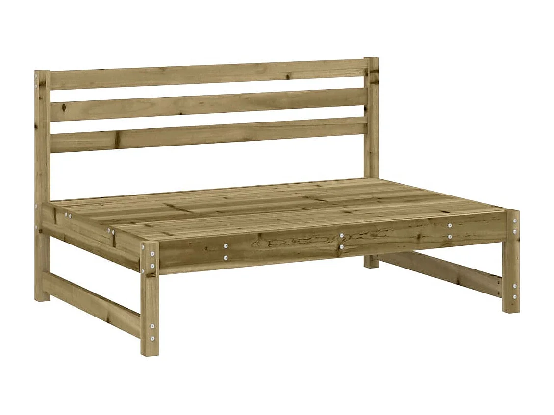 Canapé central de jardin 120x80 cm bois de pin imprégné FR87303