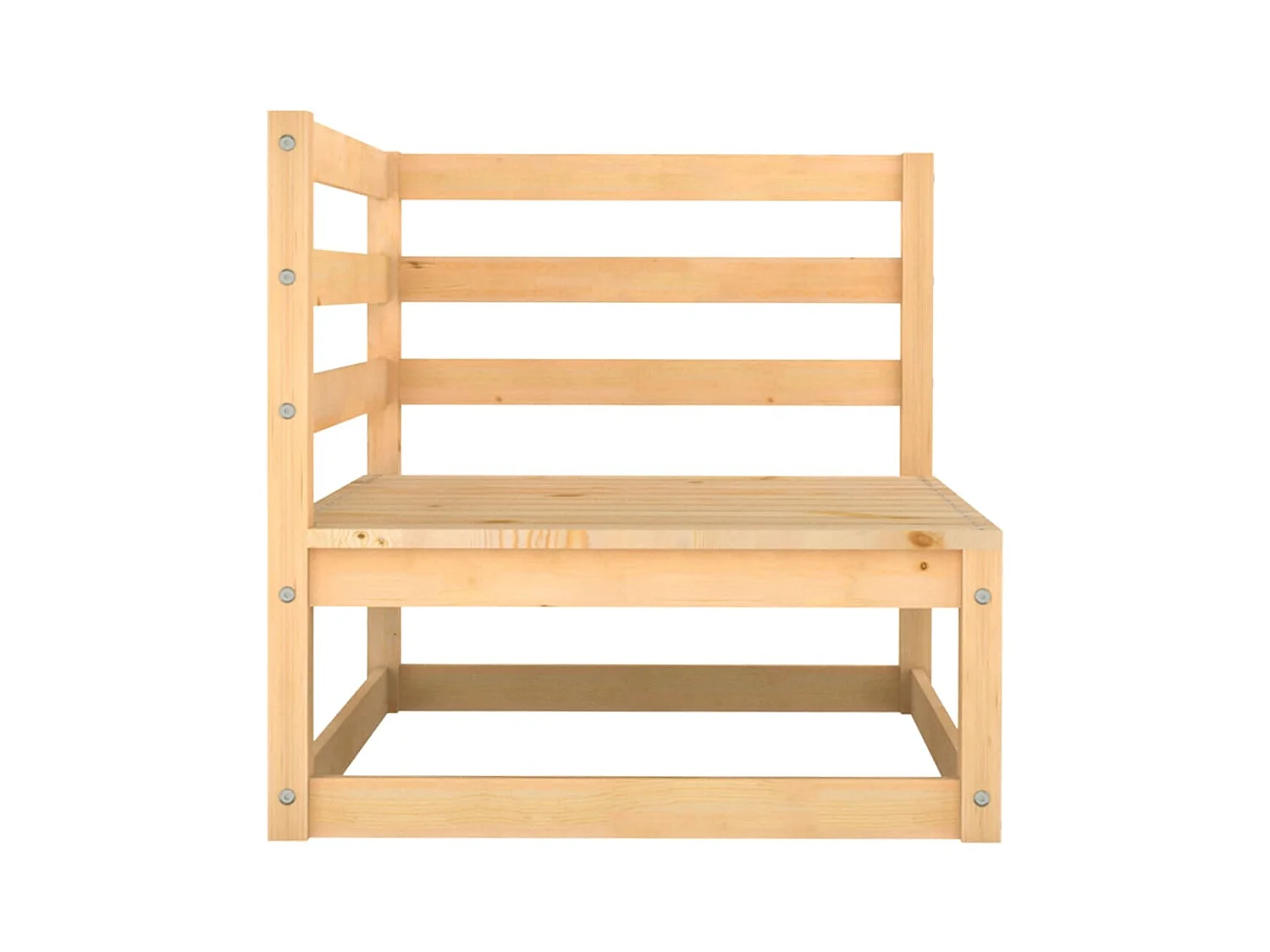 Canapé 2 places de jardin avec coussins Bois de pin massif FR85374