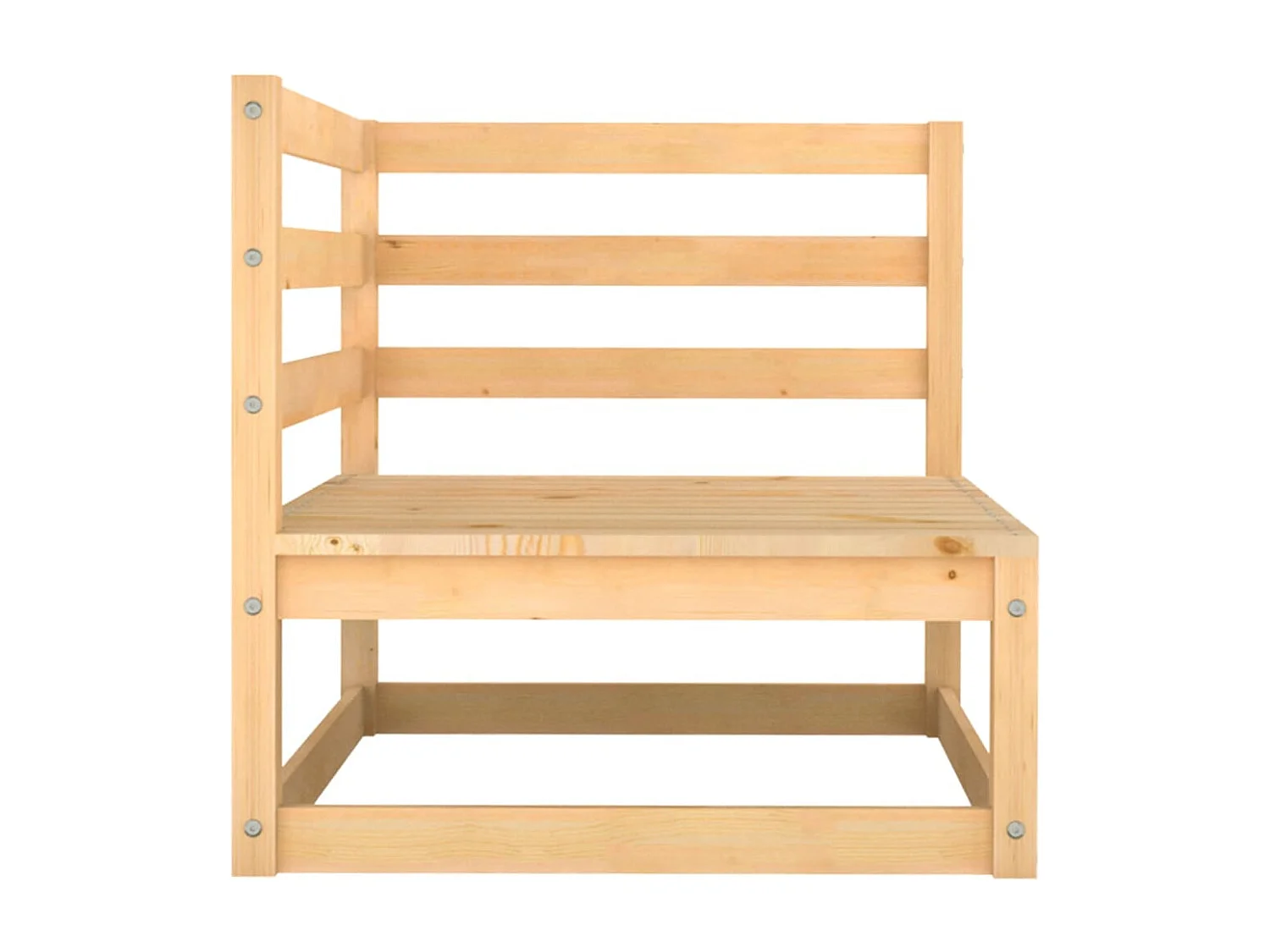 Canapé 2 places de jardin avec coussins Bois de pin massif FR85374