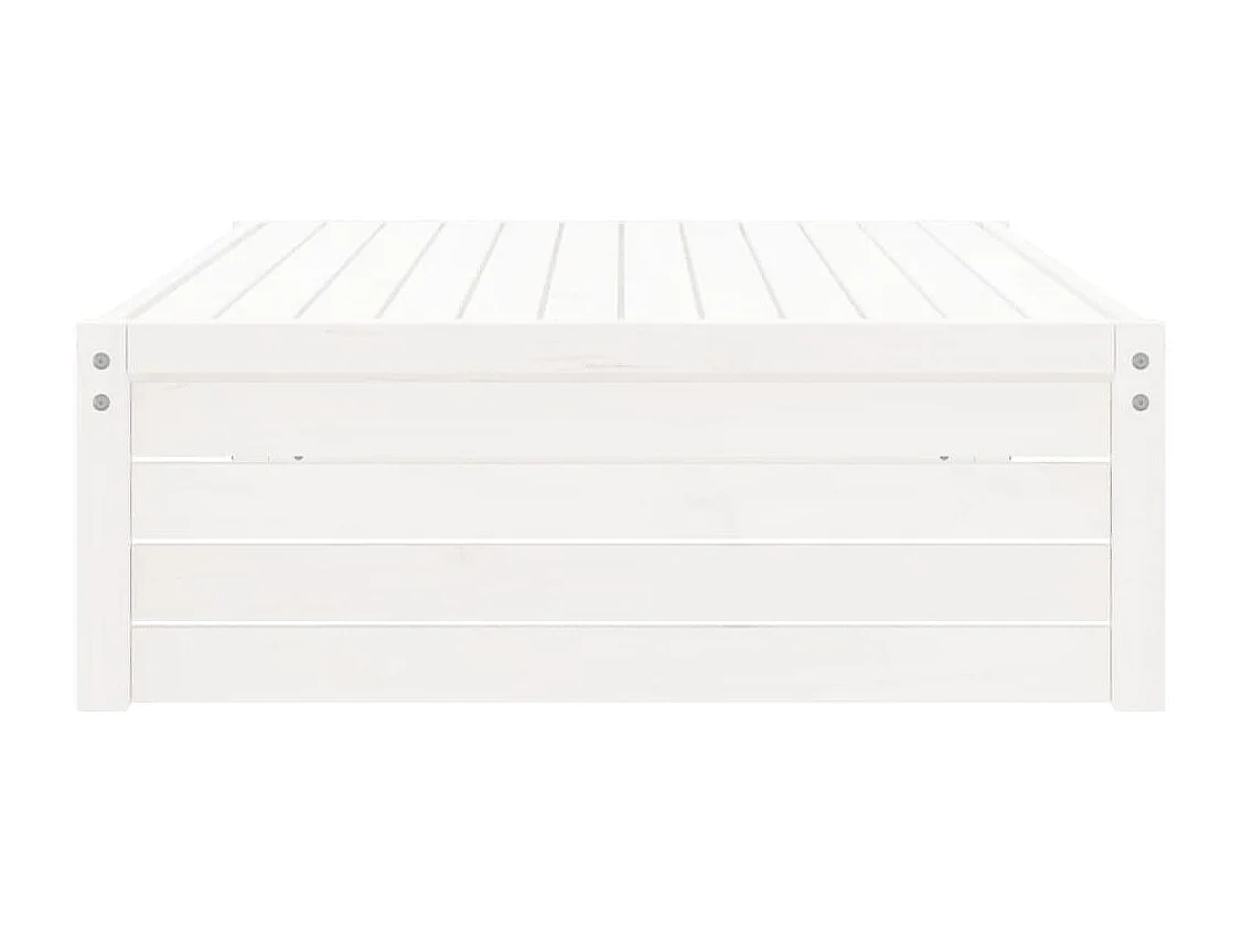 Apoio de pés para jardim 120x80 cm pinho maciço branco PT664622