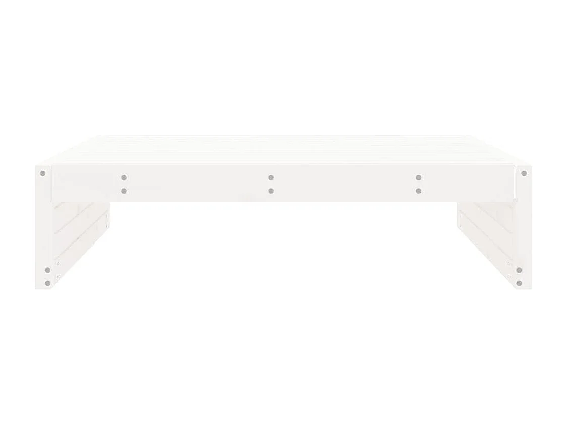 Canapé de jardin - Repose-pied de jardin 120x80 cm blanc bois de pin massif FR71762