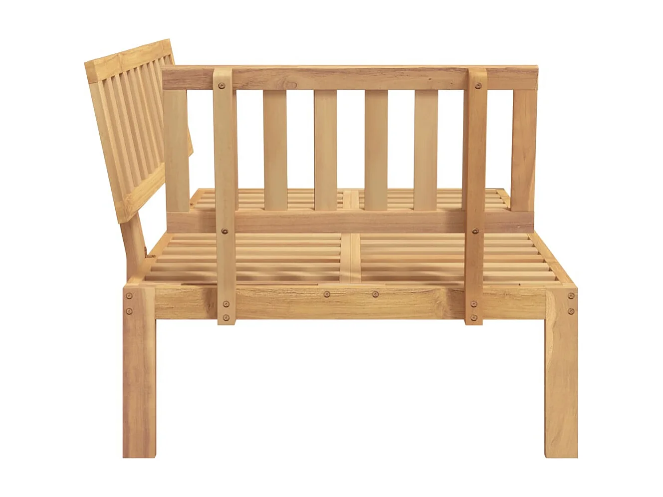 Canapé d'angle palette de jardin bois massif d'acacia FR929343