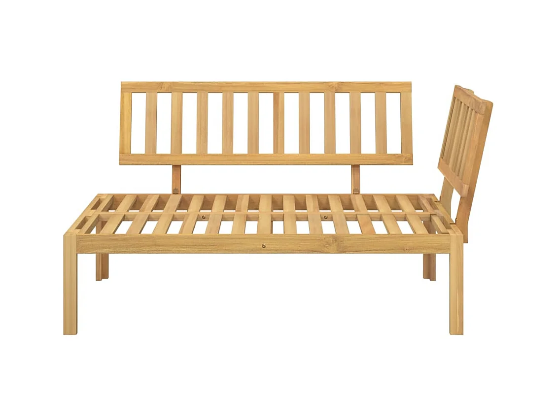 Canapé d'angle palette de jardin bois massif d'acacia FR929343
