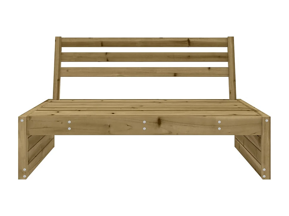 Canapé central de jardin 120x80 cm bois de pin imprégné FR41334