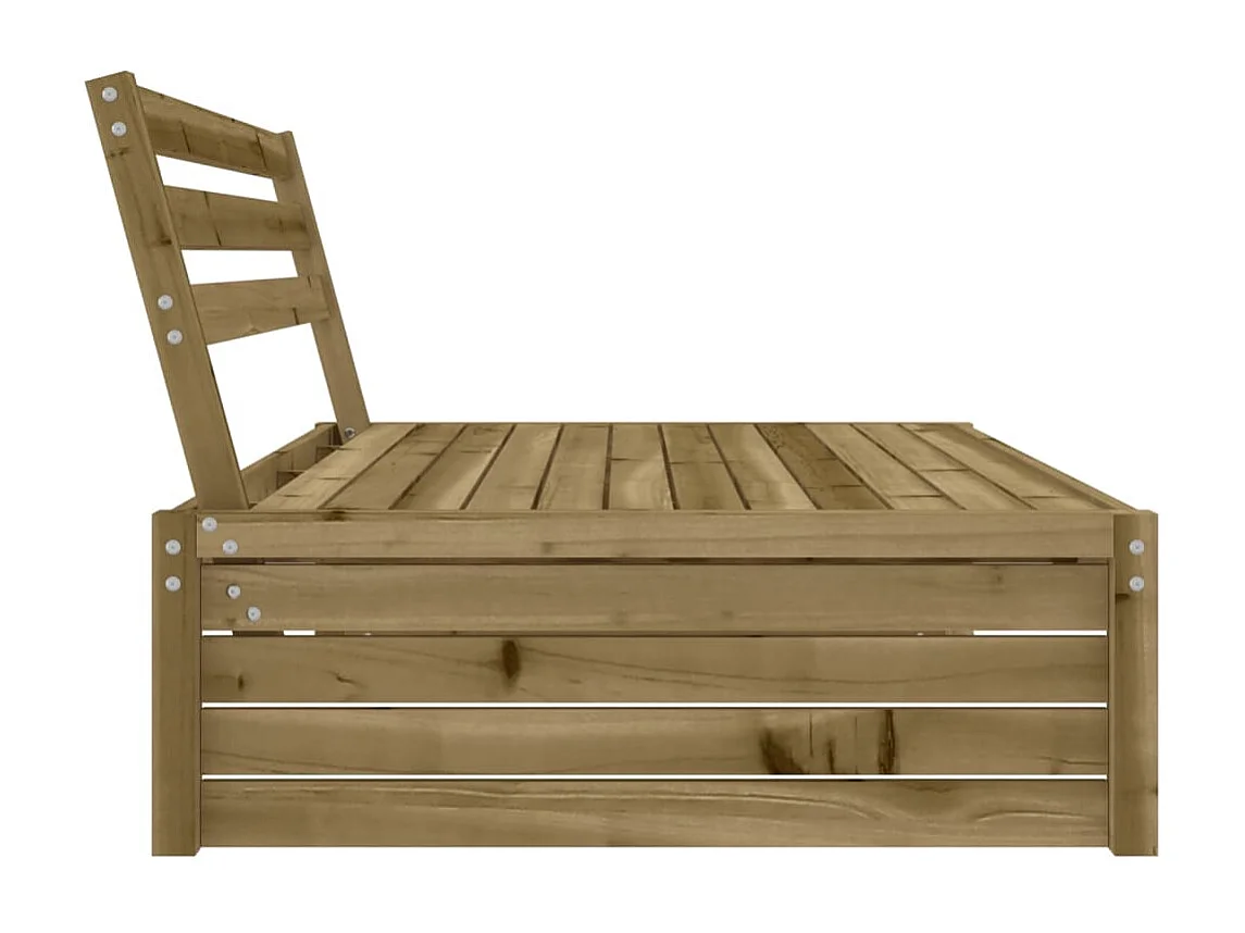 Canapé central de jardin 120x80 cm bois de pin imprégné FR41334
