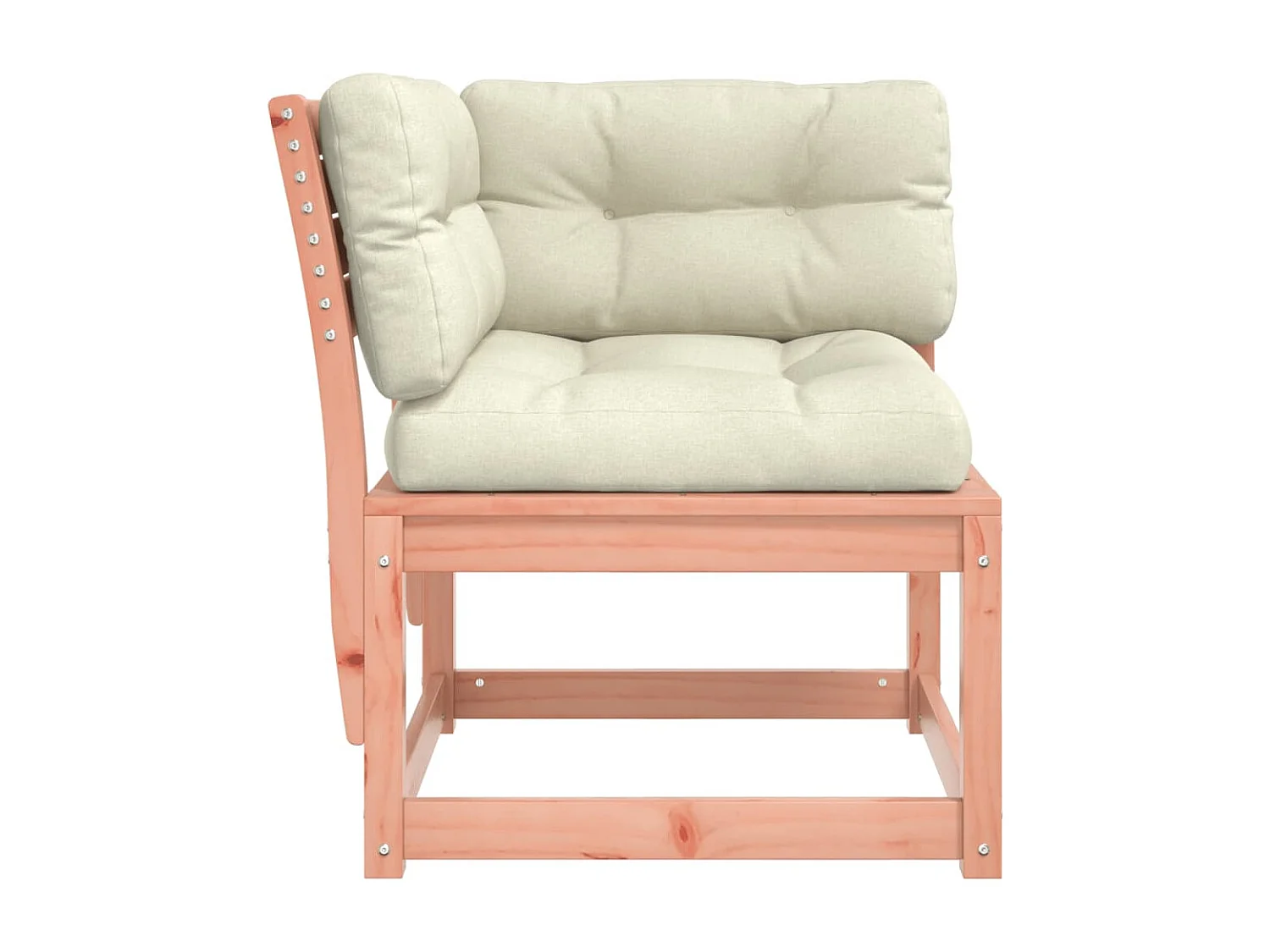 Canapé d'angle de jardin avec coussins bois massif douglas FR689556