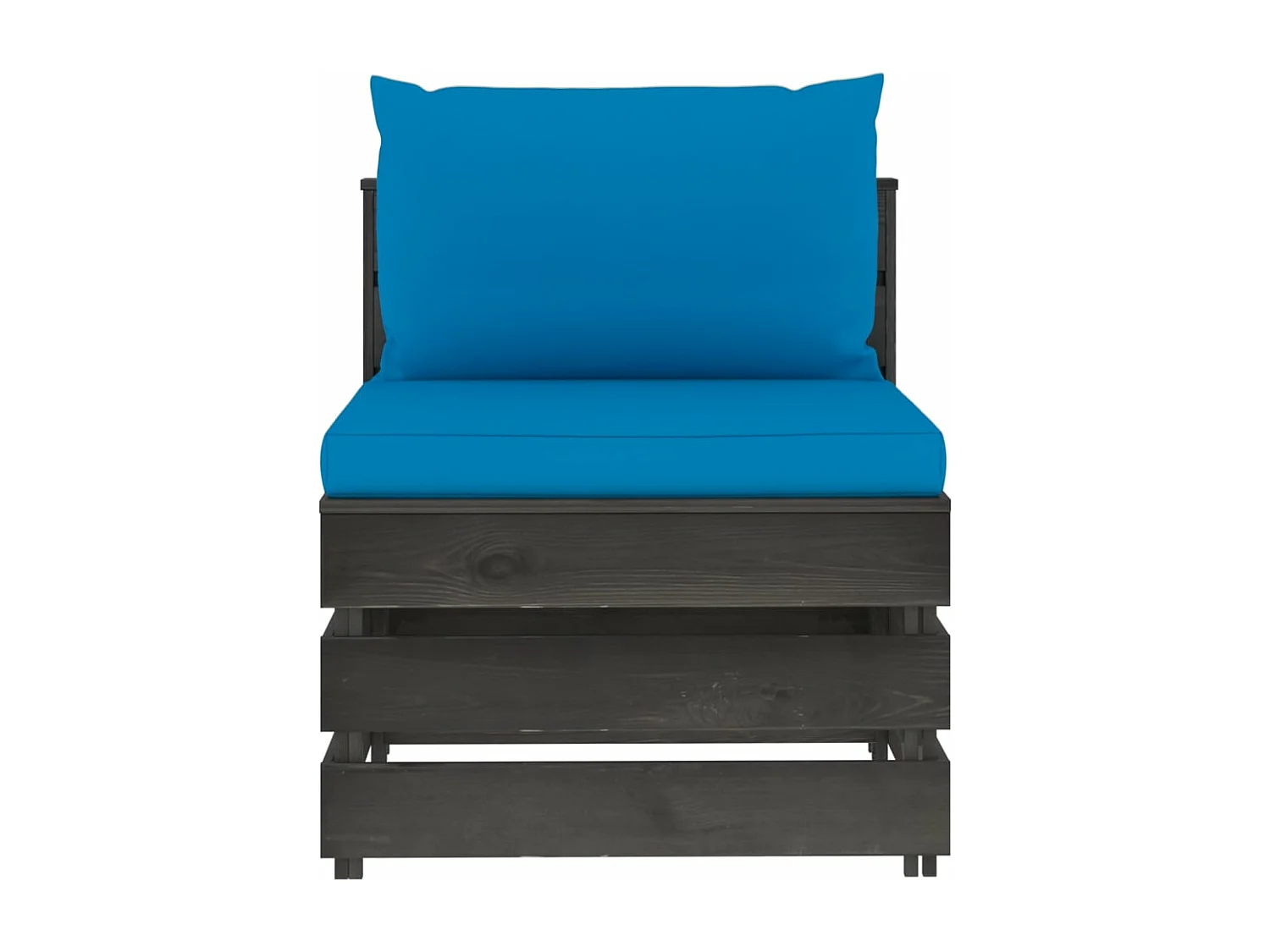 Canapé central sectionnel avec coussins Bois imprégné de gris FR27059