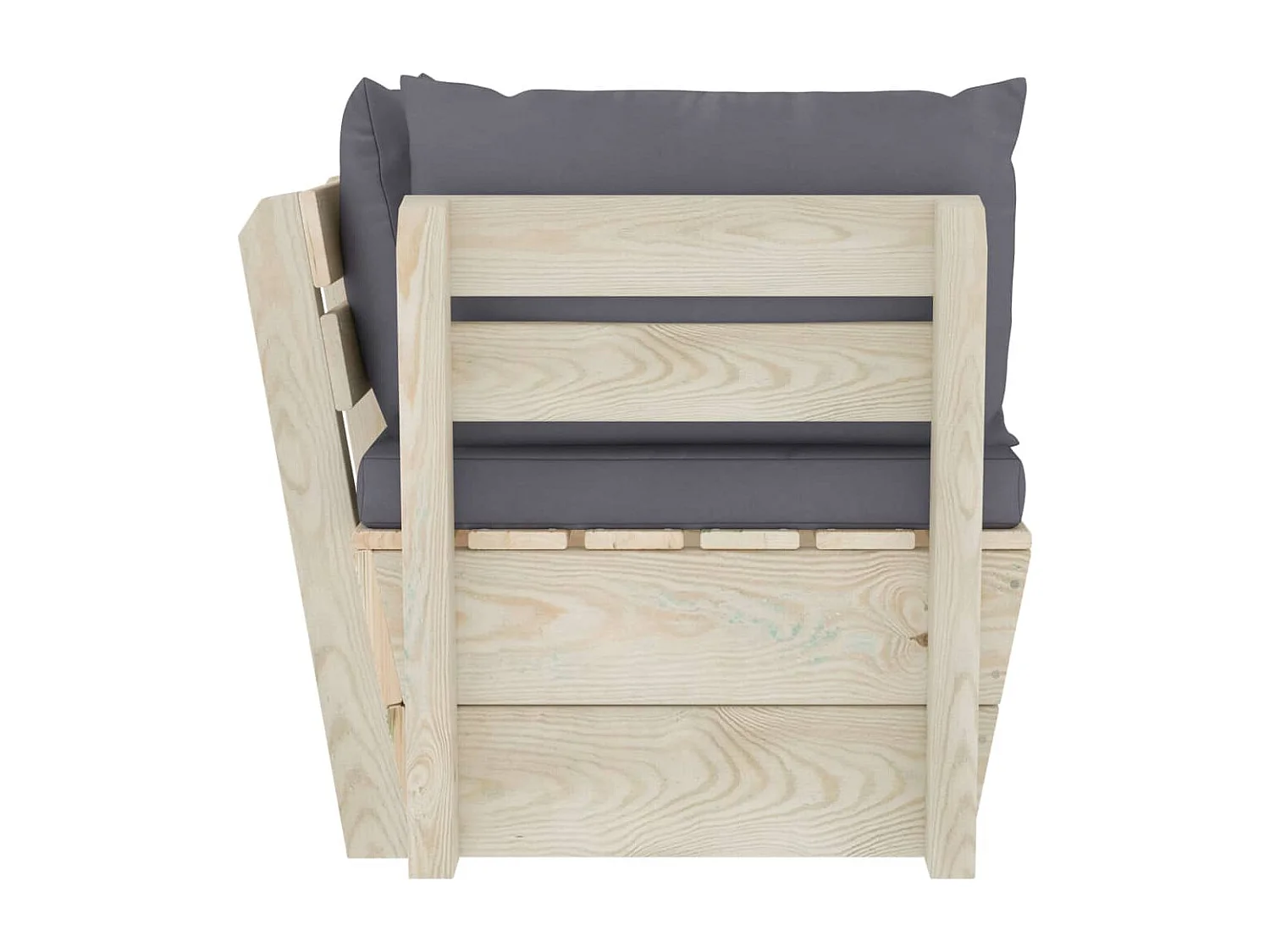 Canapé d'angle palette de jardin avec coussins Épicéa imprégné FR37166