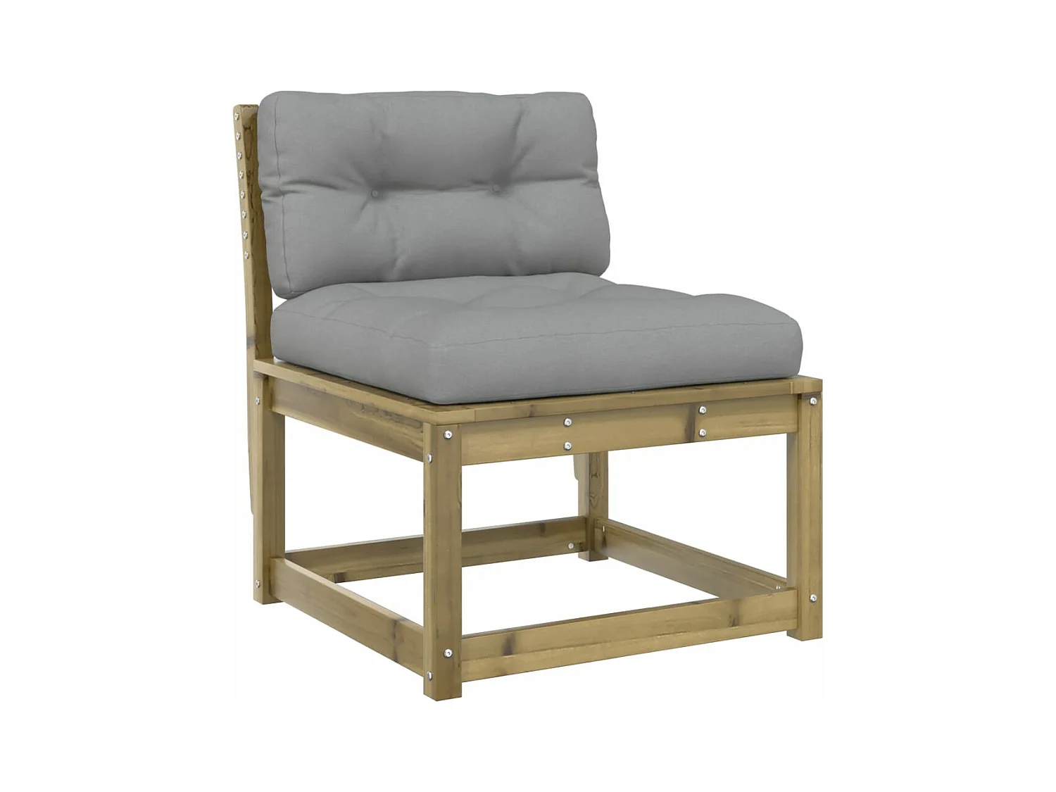Lot de 2 Canapés de jardin avec coussinspcs bois de pin imprégné FR890770