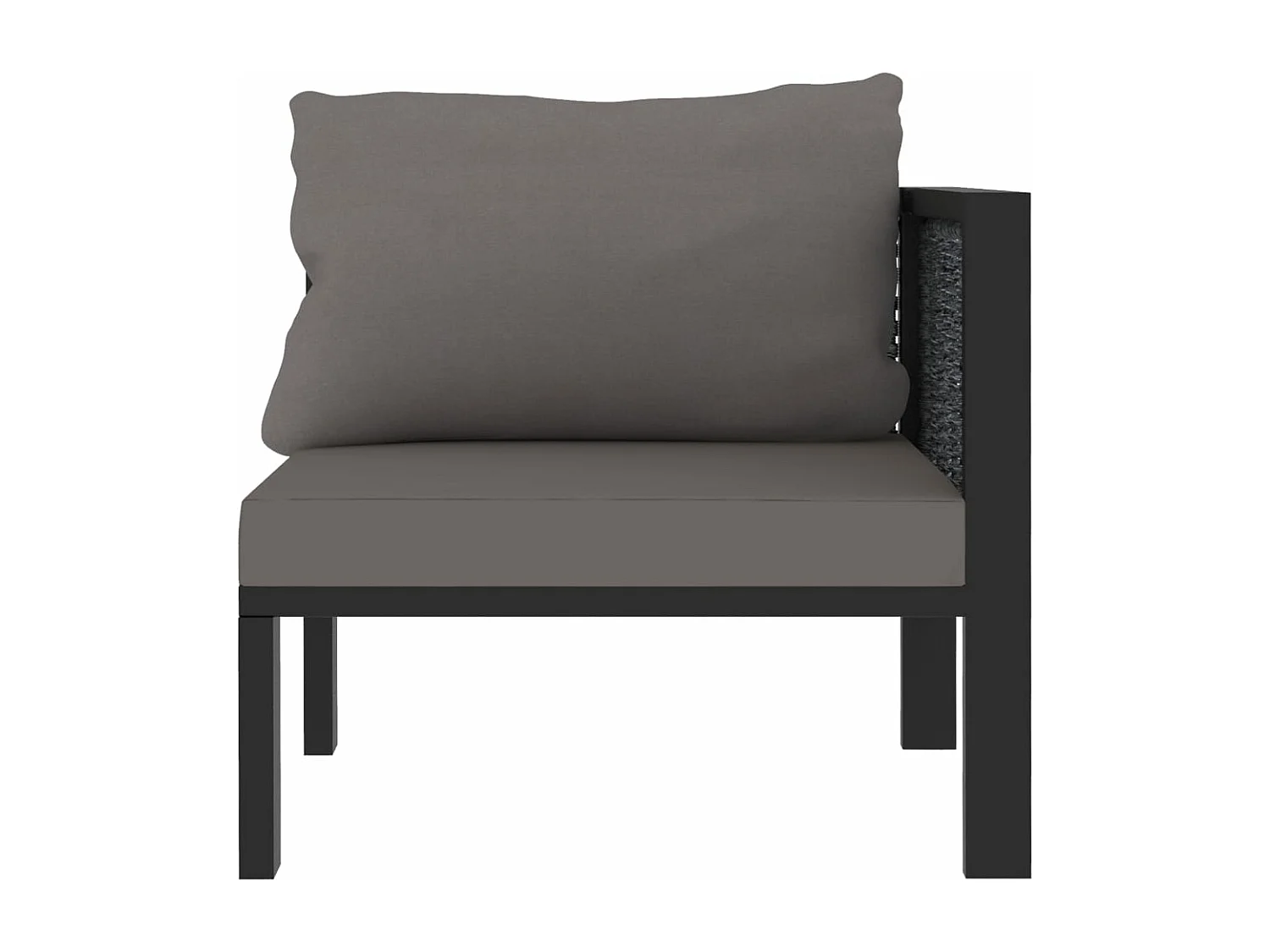 Canapé d'angle sectionnel avec accoudoir gauche Résine tressée FR66181