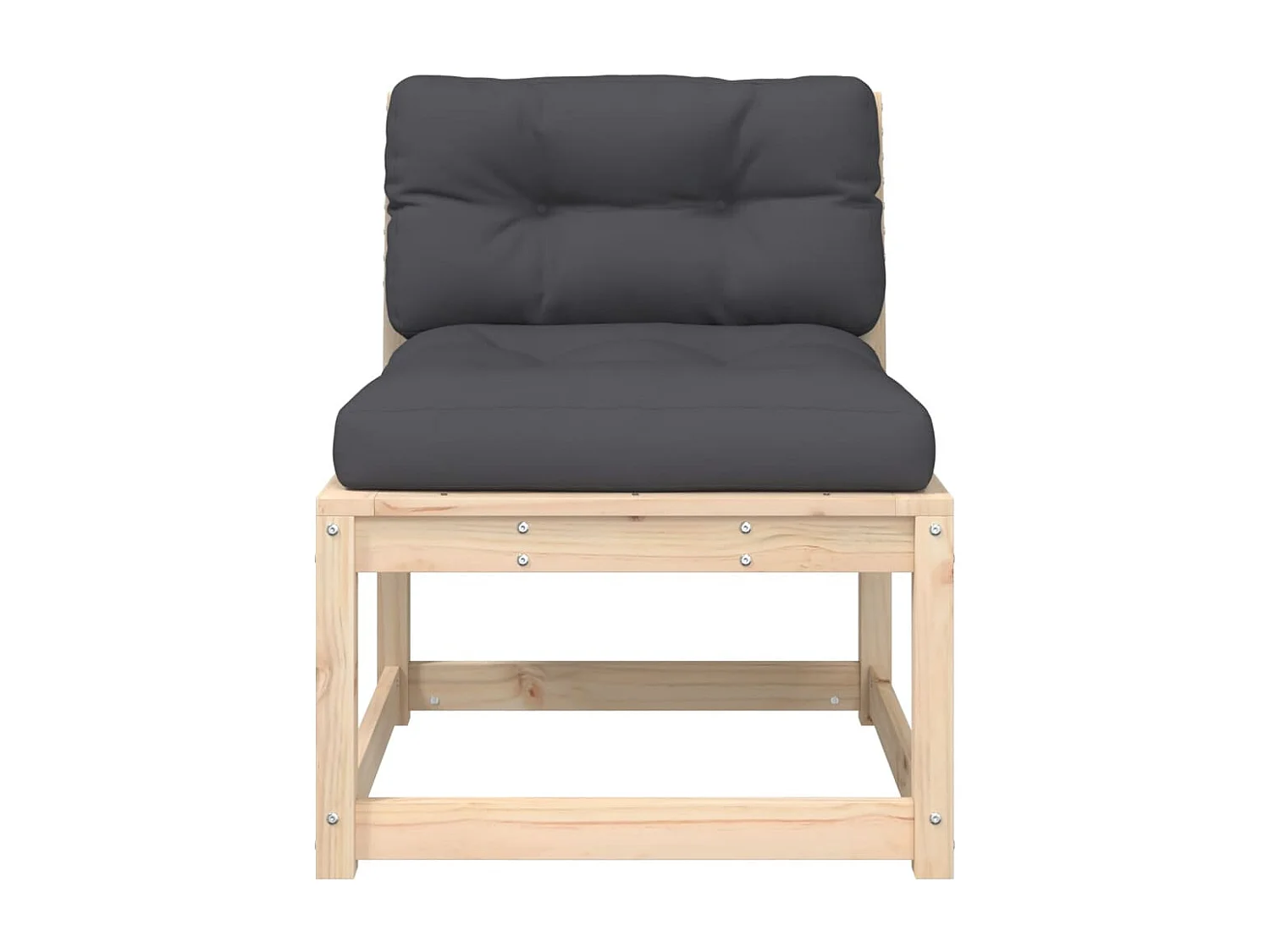 Canapé de jardin avec coussins bois de pin solide FR666080