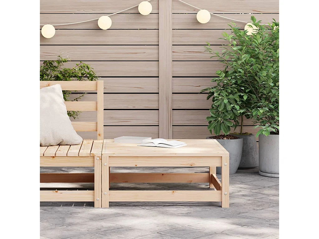 Canapé de jardin - Repose-pied de jardin 70x70x30 cm bois de pin massif FR90759