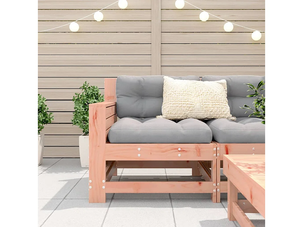 Canapé de jardin accoudoir avec coussin bois massif douglas FR993181