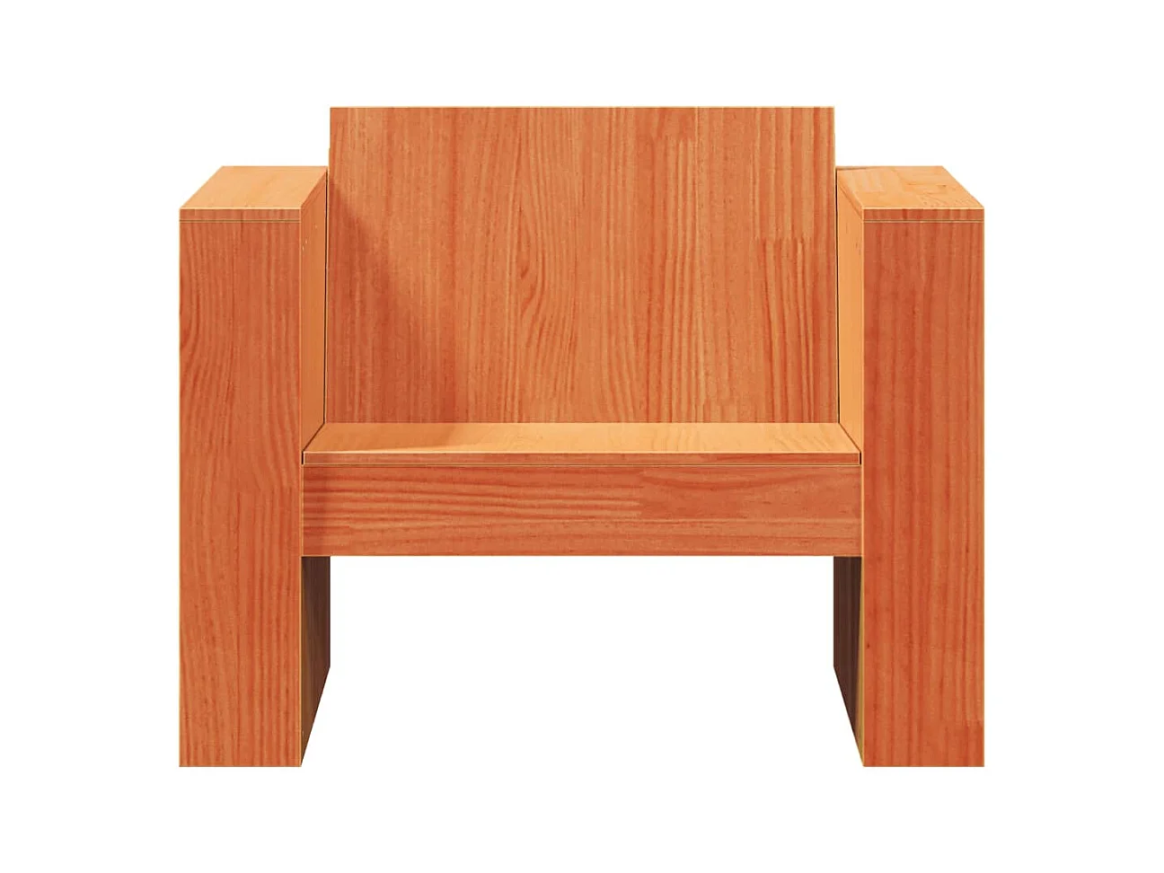 Tuinbank 79x60x62 cm massief grenenhout wasbruin BE142891