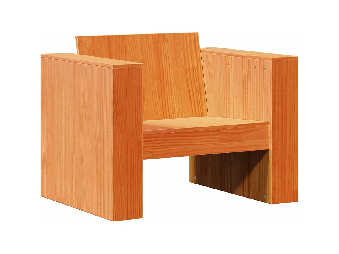 Tuinbank 79x60x62 cm massief grenenhout wasbruin BE142891