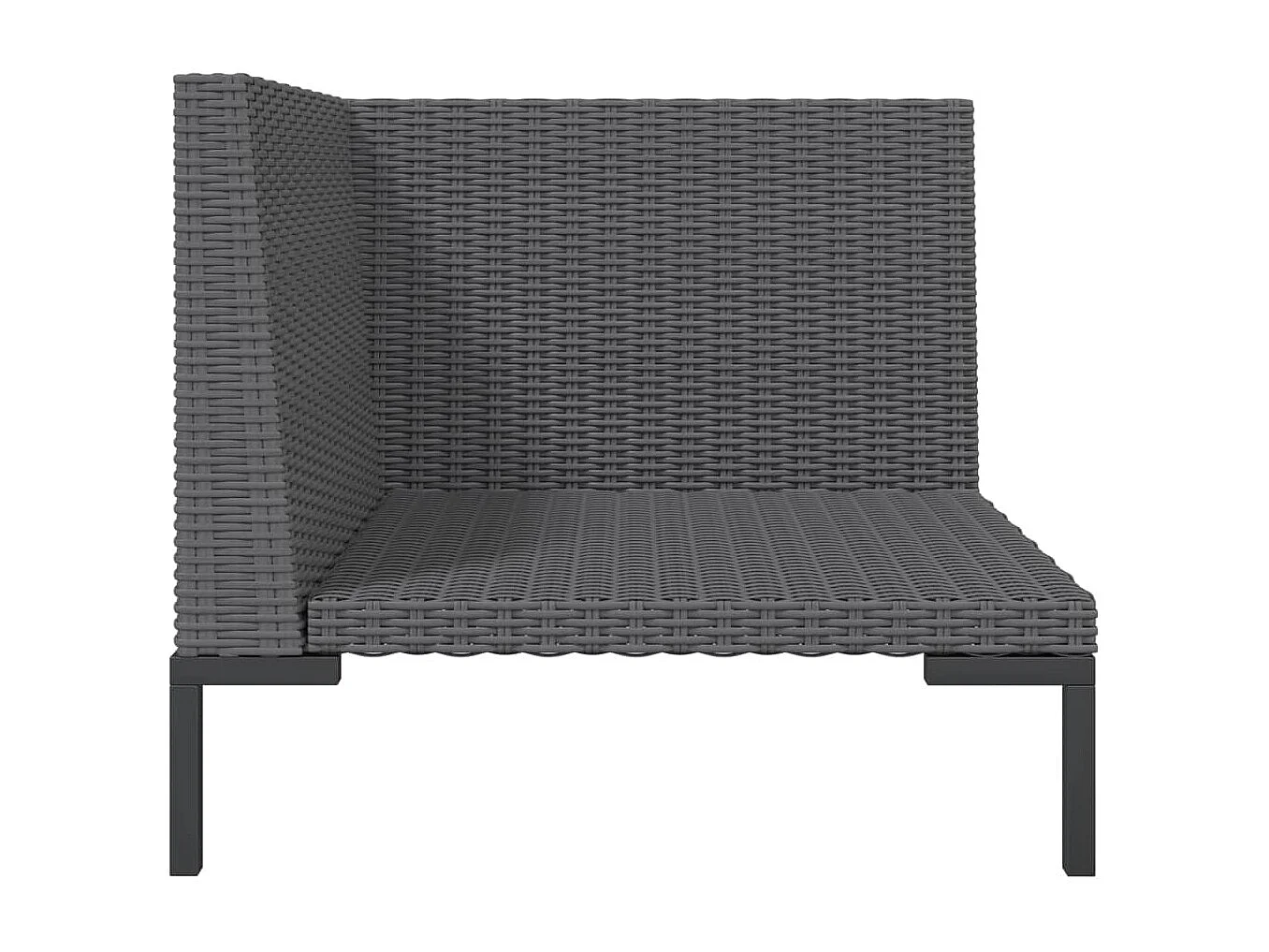 Canapé de jardin avec coussins Résine tressée demi-ronde FR86433